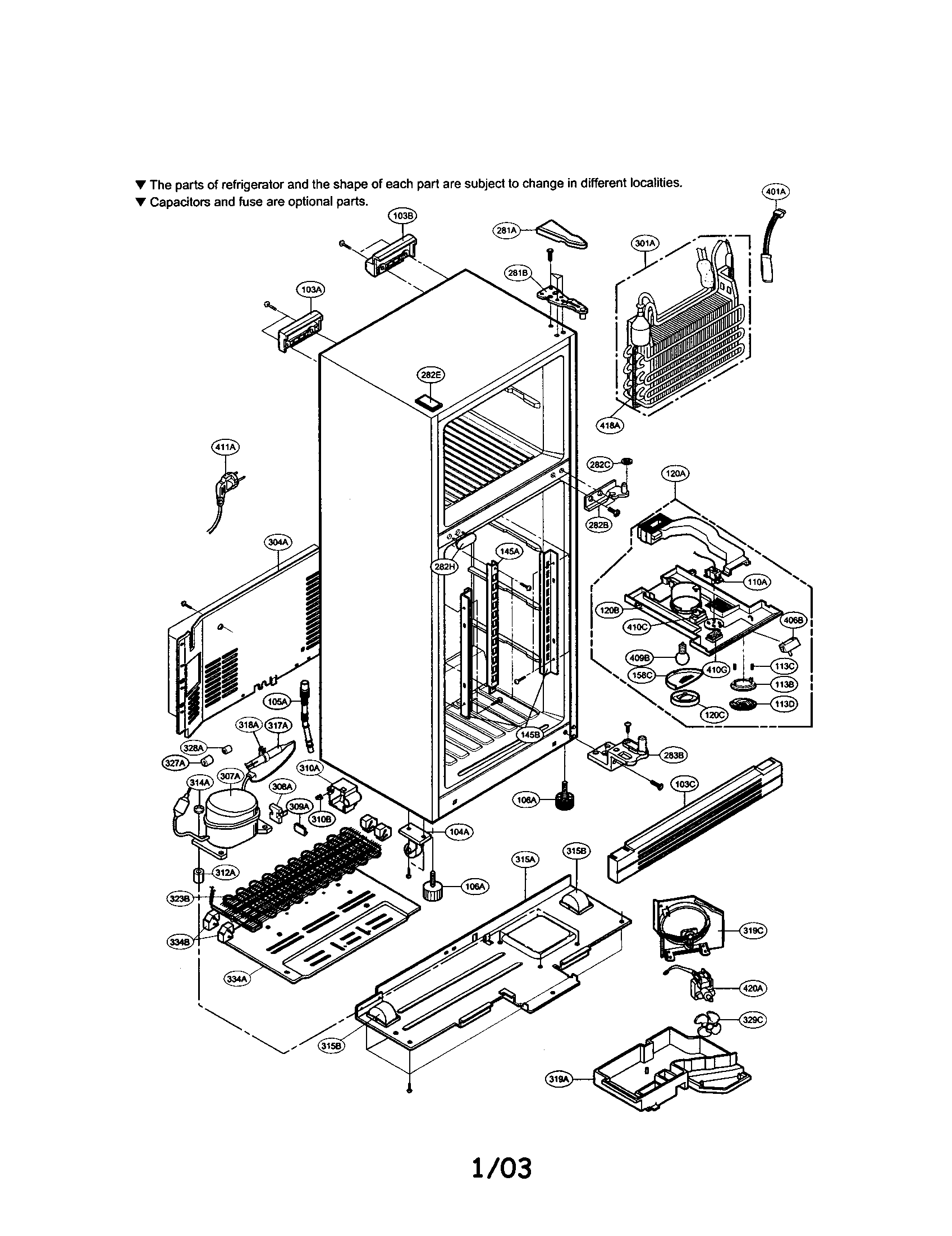 LG LRTG2011BK cabinet diagram