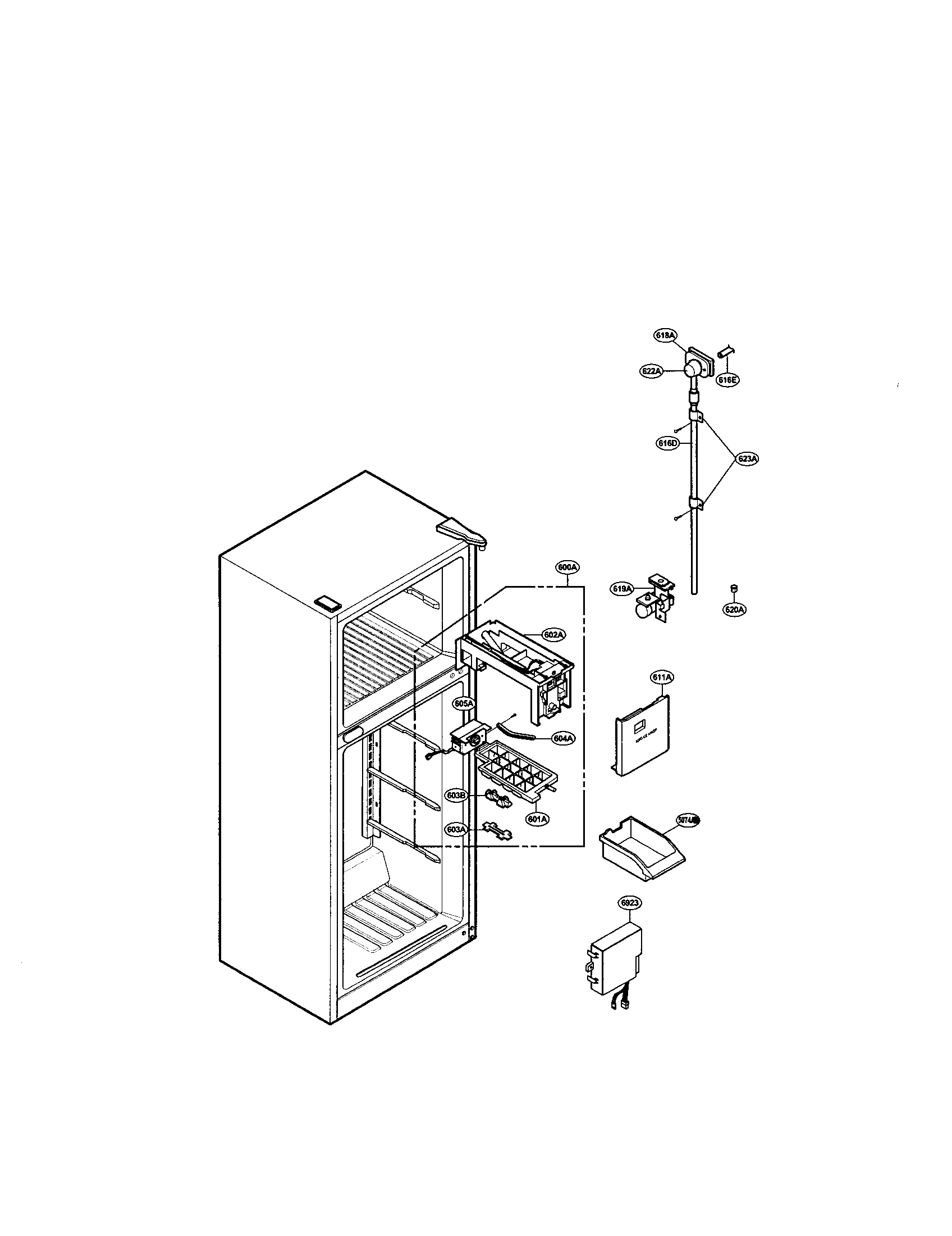 LG LRTPC2031W icemaker diagram