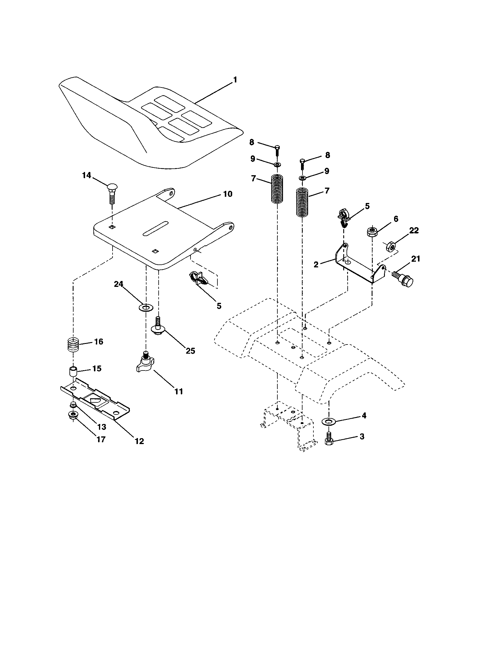 Companion 917257840 seat assembly diagram