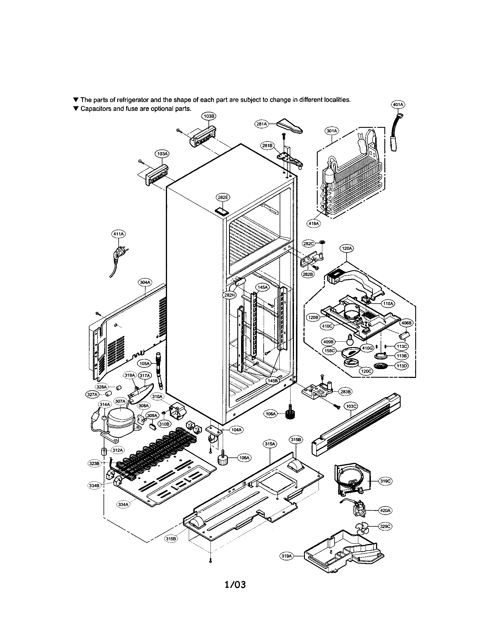 LG LRTPC1831W cabinet diagram