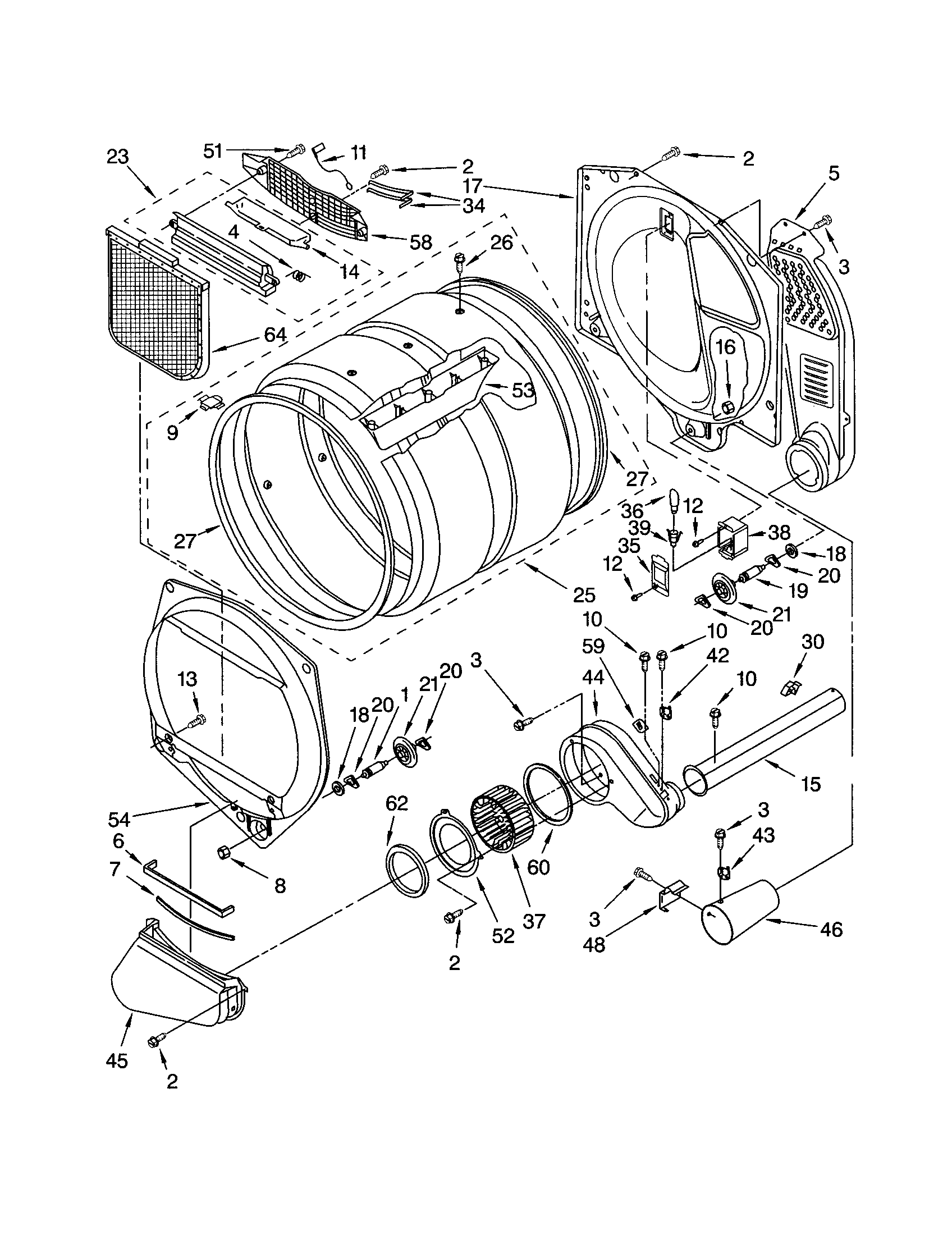 Kenmore 11072974103 bulkhead diagram
