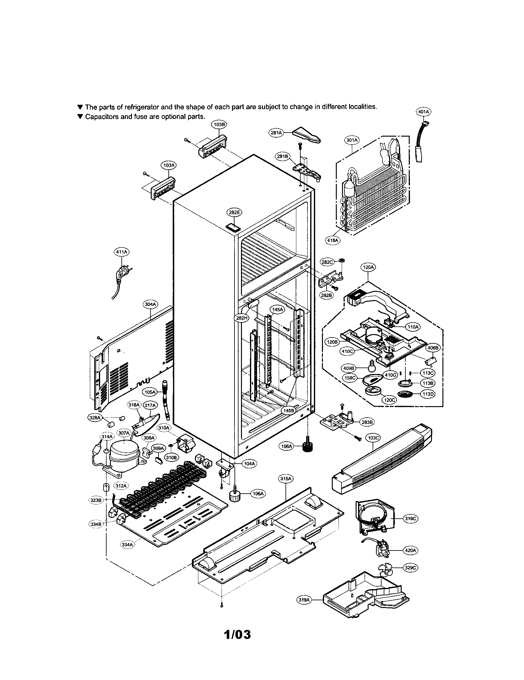 LG LRTPC1831NI cabinet diagram