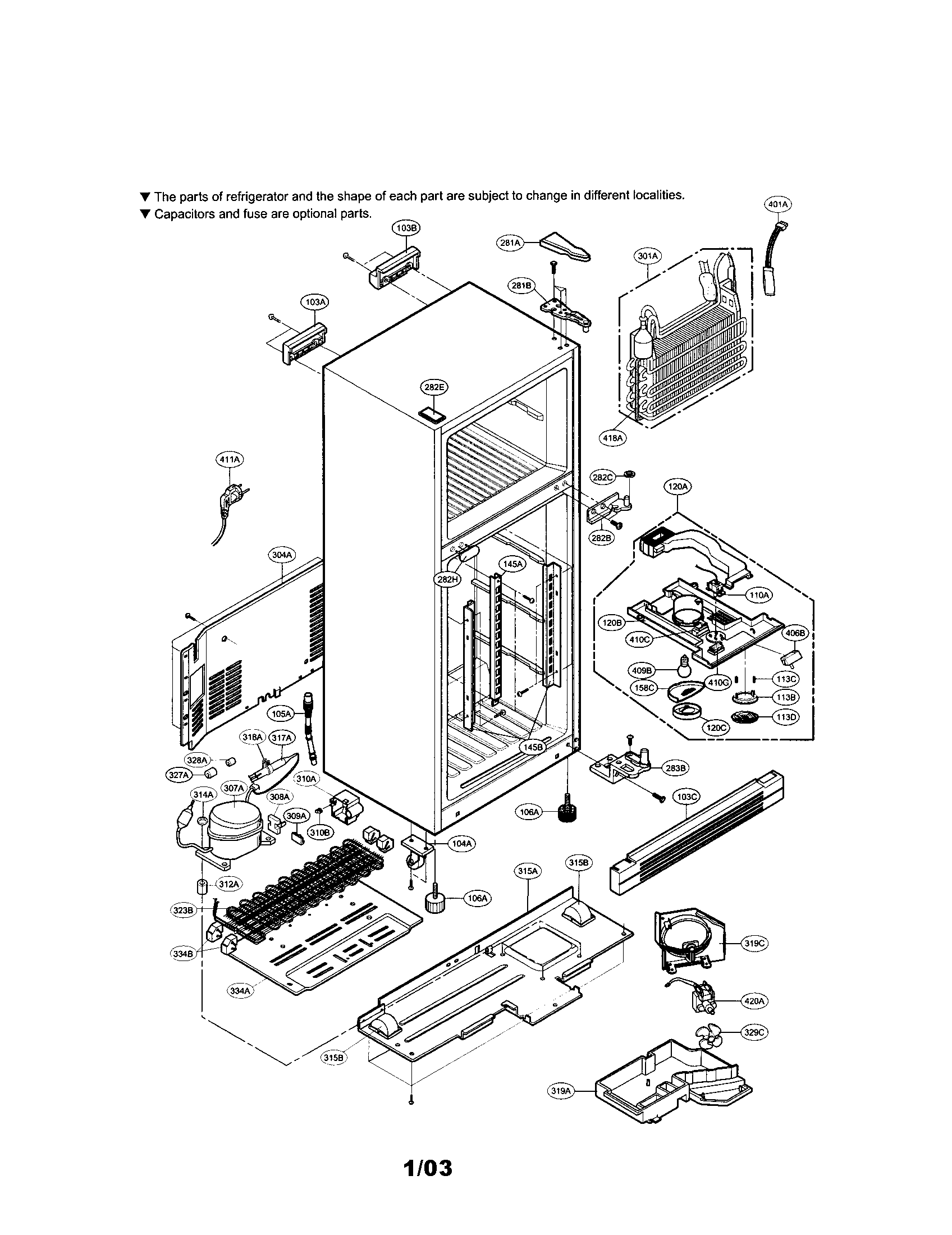 LG LRTPC1831BS cabinet diagram