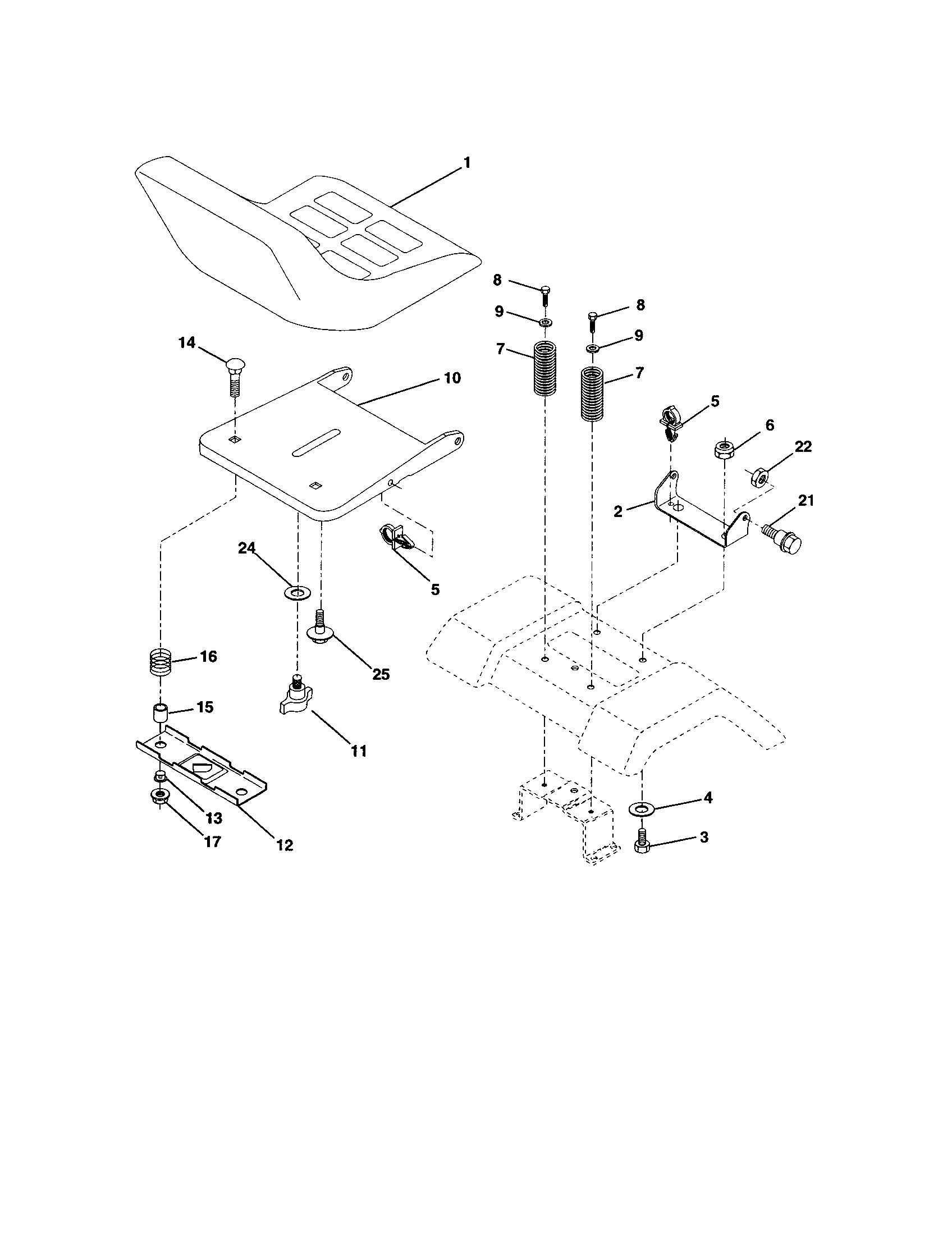Companion 917257850 seat assembly diagram
