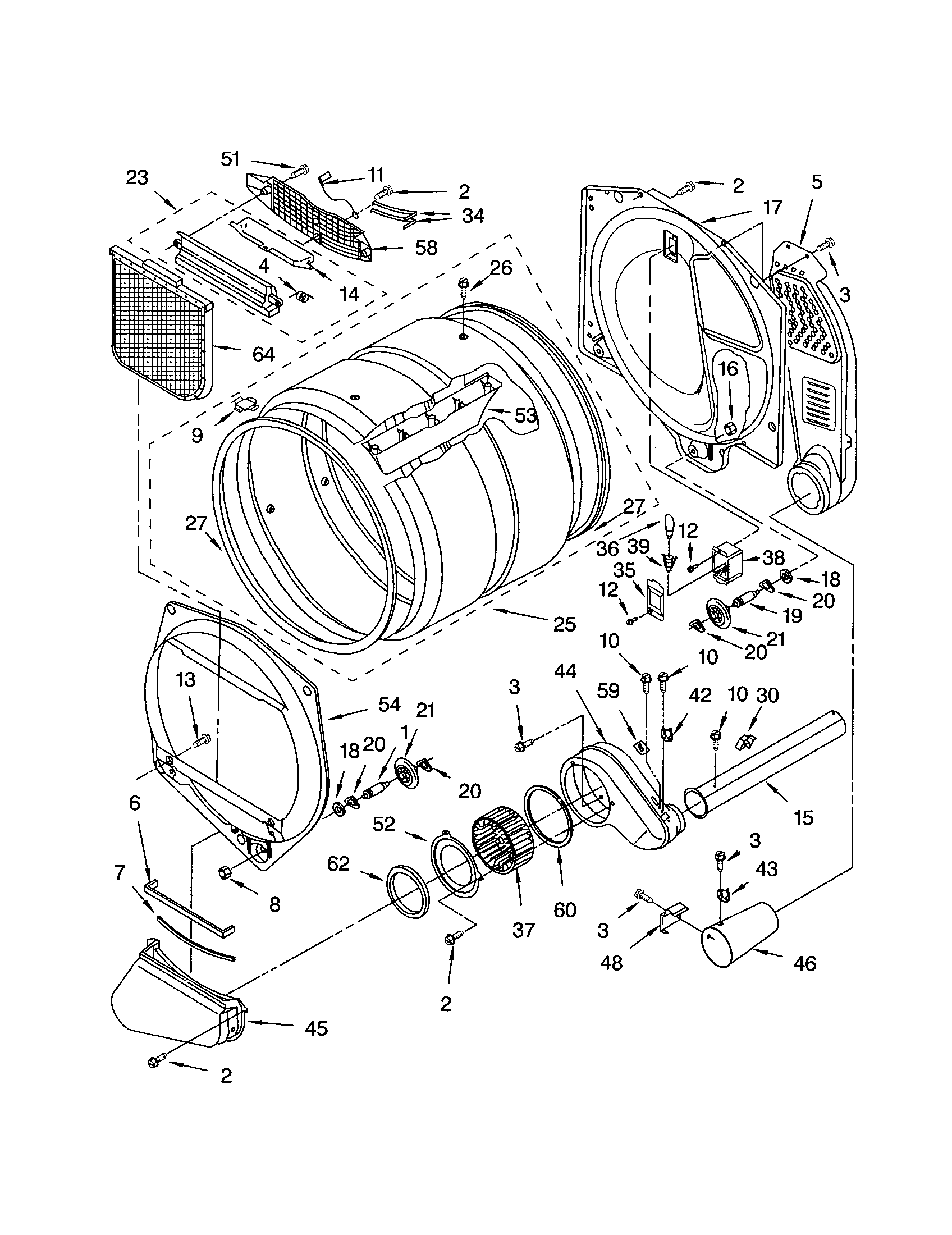 Kenmore 11073034102 bulkhead diagram