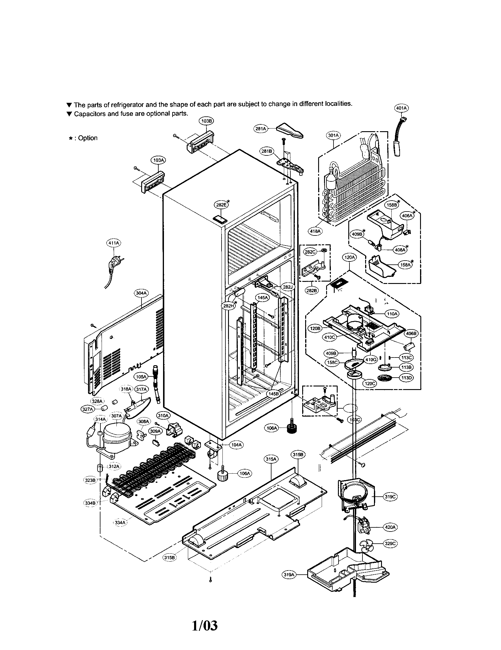 LG LRTGC1815W cabinet diagram