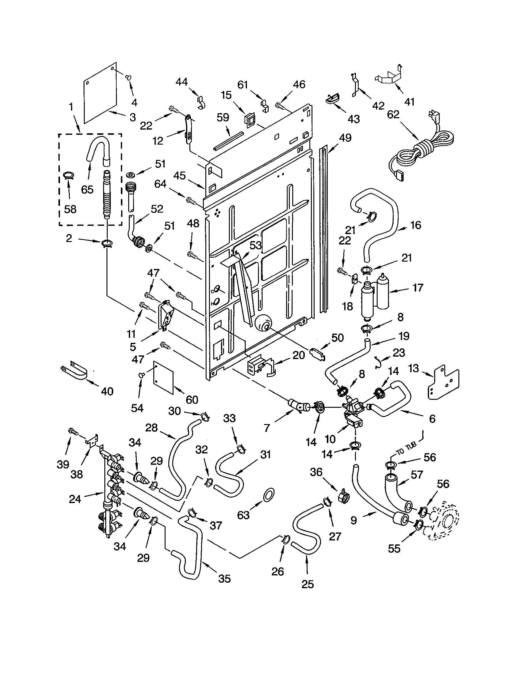 Kenmore 11022056102 rear panel diagram