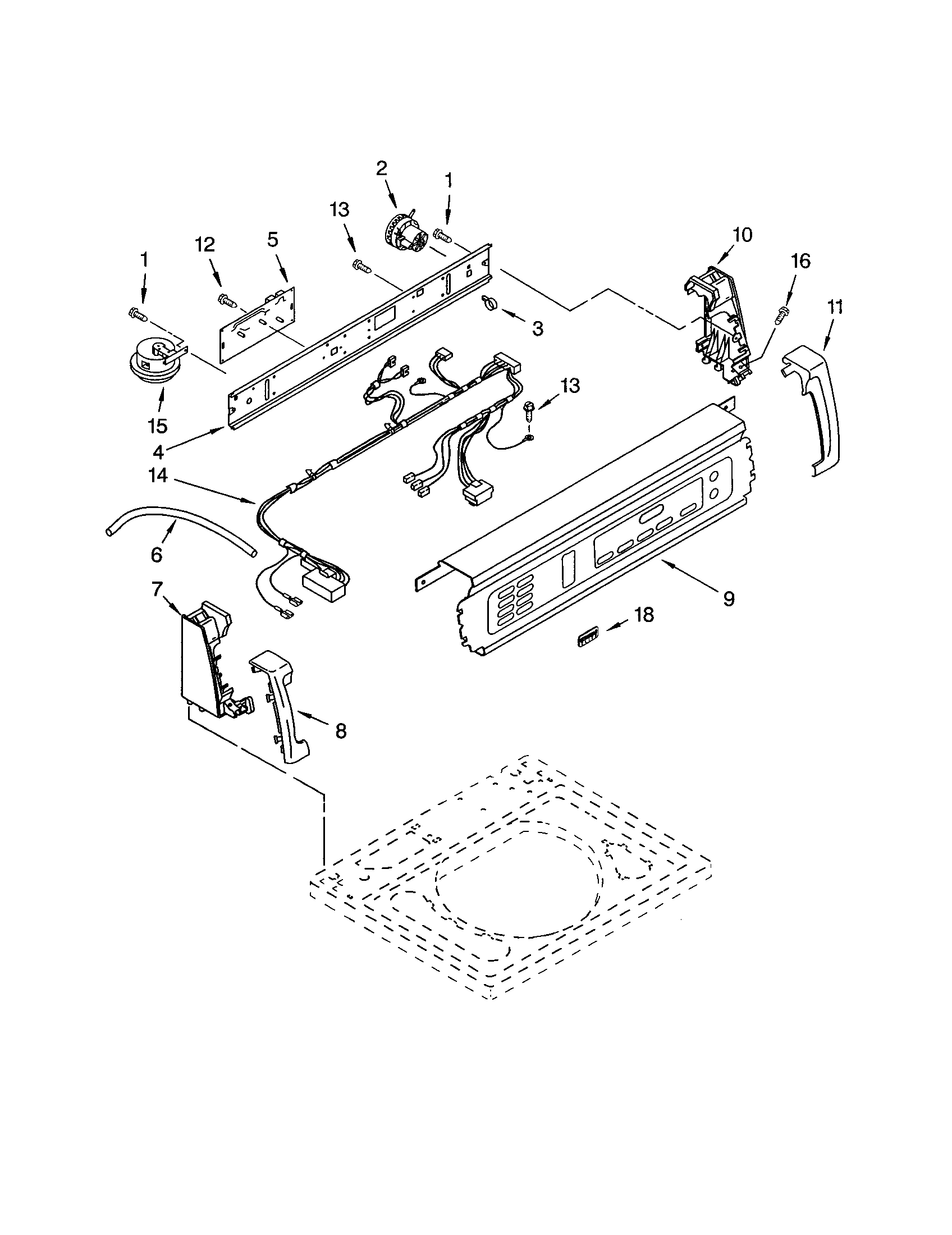 Kenmore 11022056102 control panel diagram