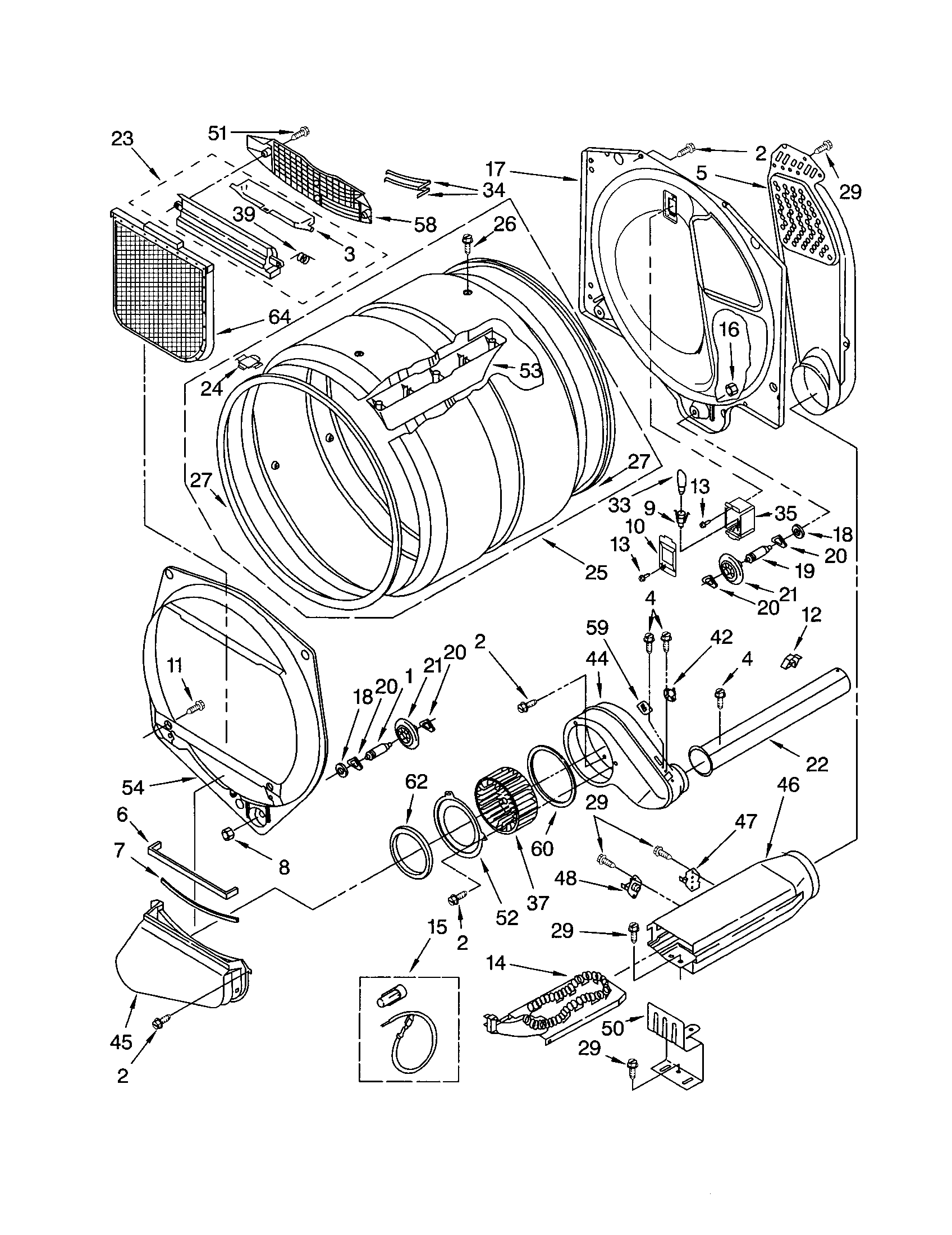Kenmore Elite 11064086201 bulkhead diagram