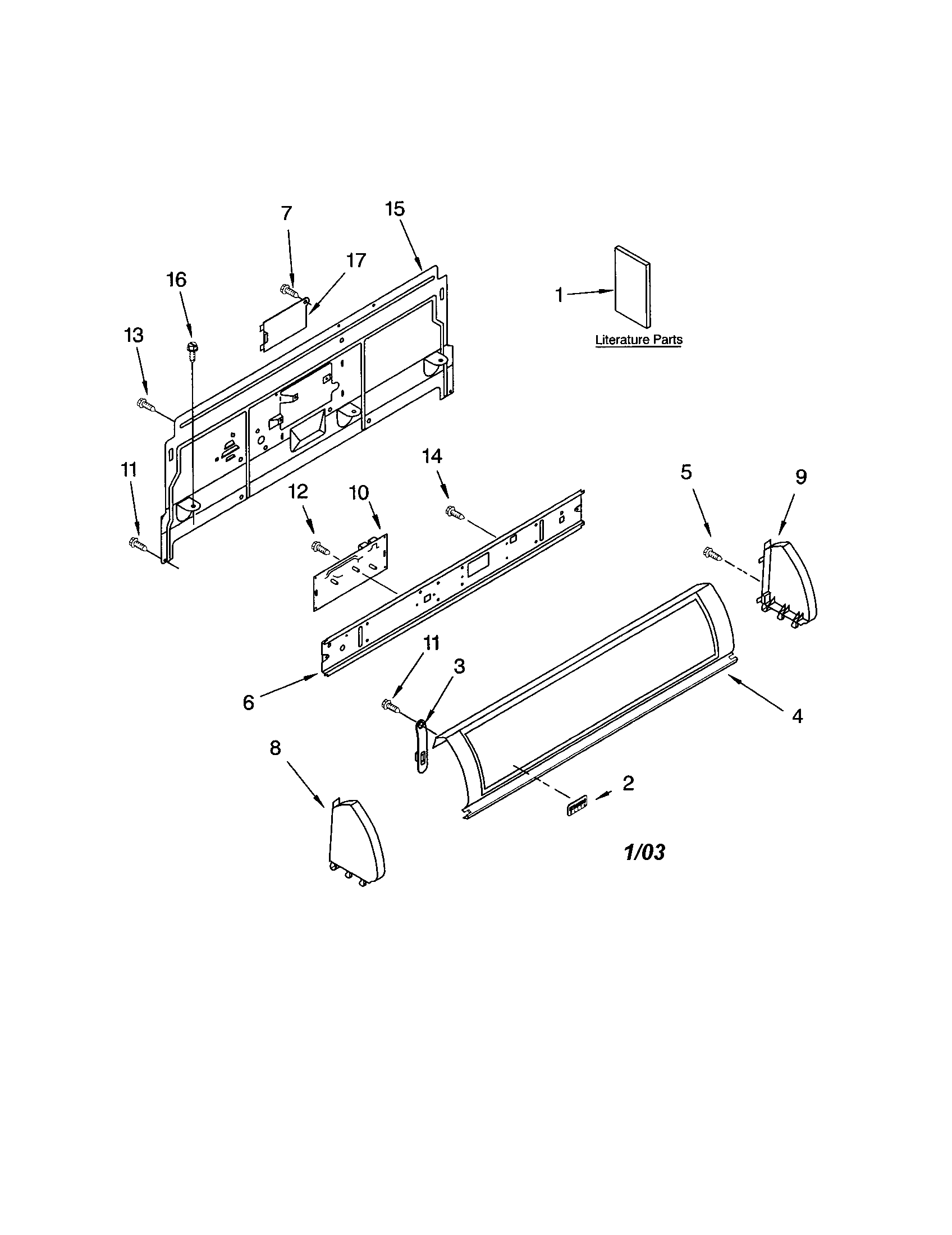 Kenmore 11074082201 console panel diagram