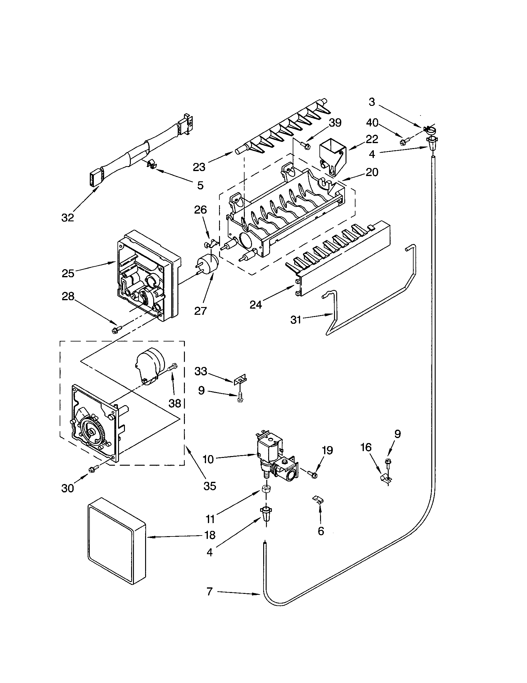 Kenmore 10673192300 icemaker diagram