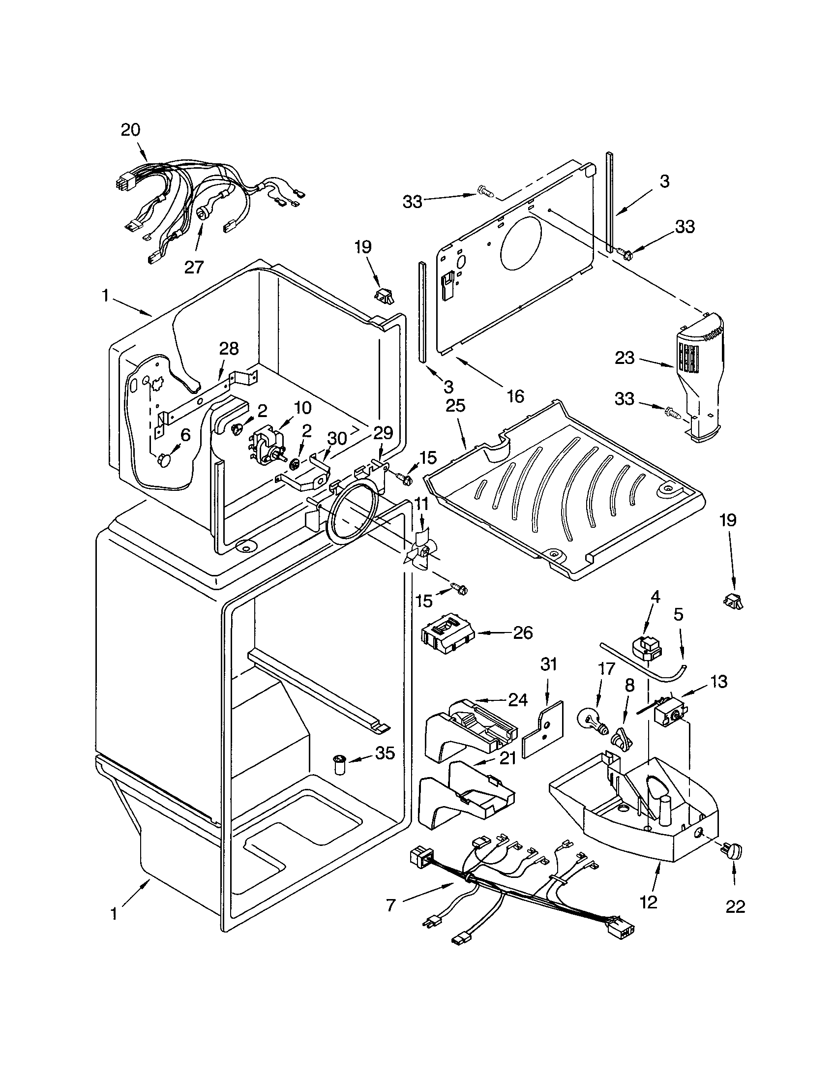 Kenmore 10673154300 liner diagram