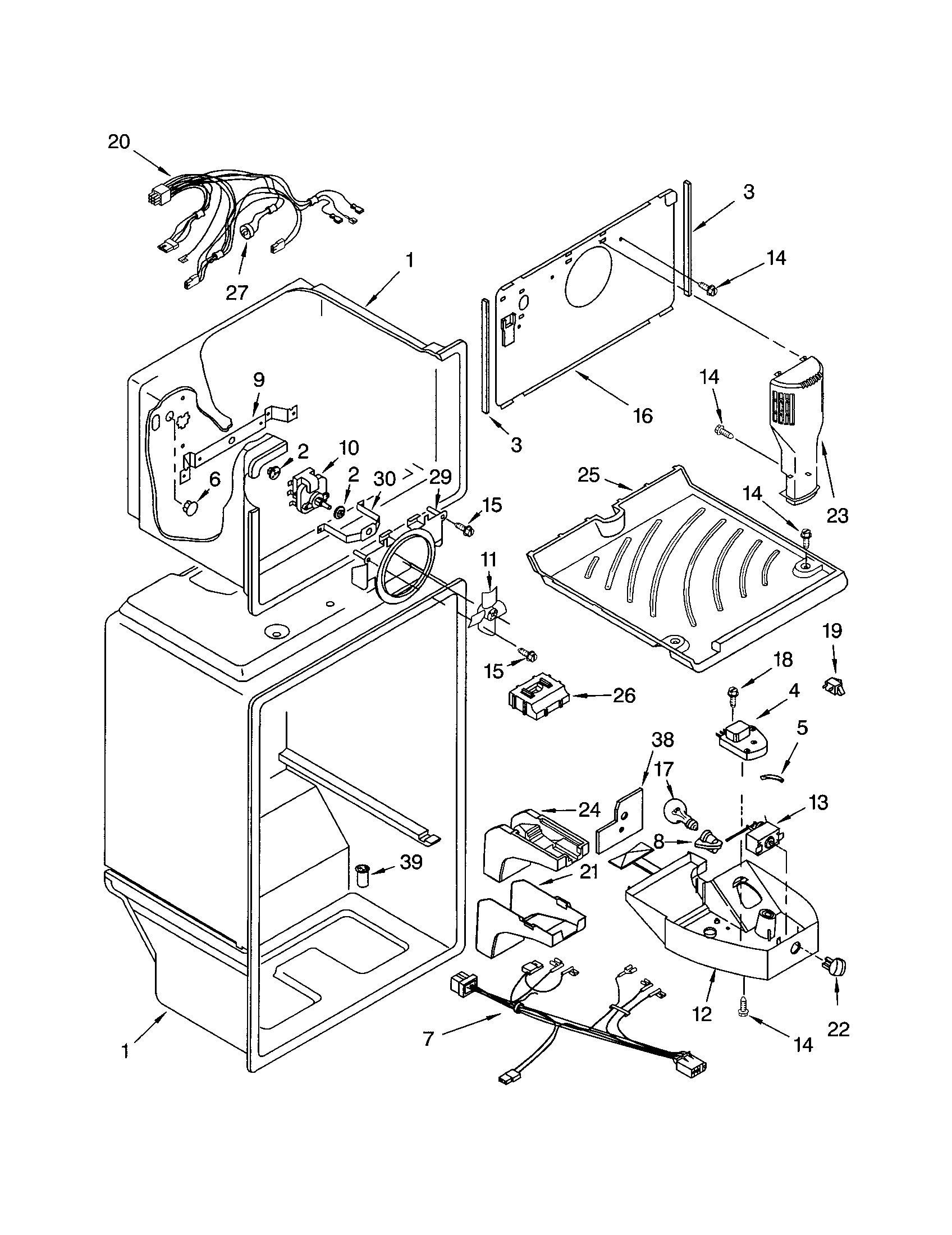 Kenmore 10673832300 liner diagram