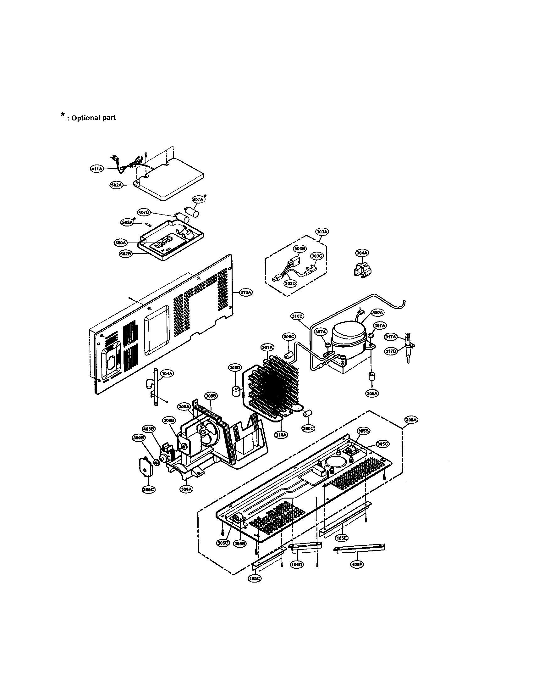 LG LRSPC2331W machine compartment diagram