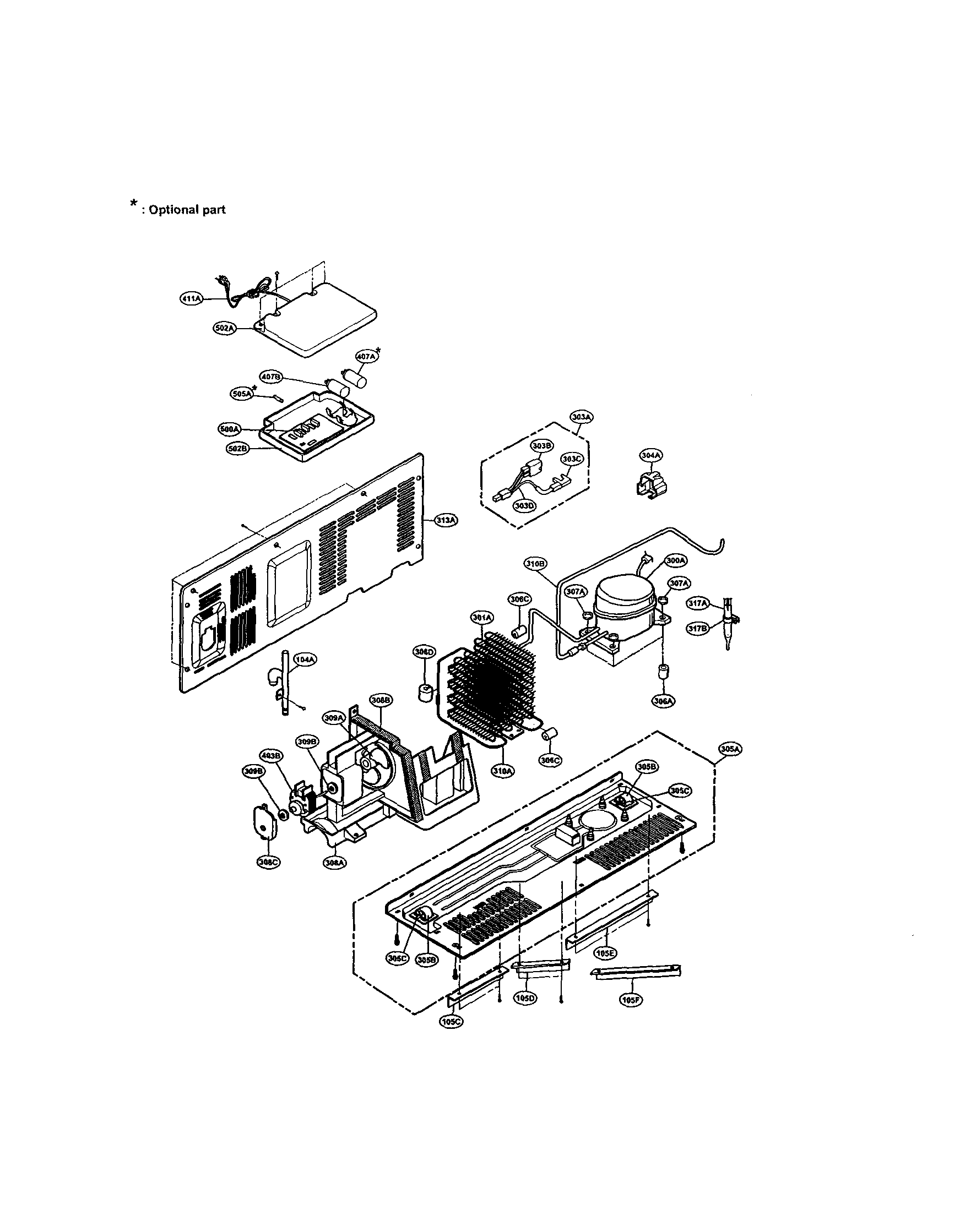 LG LRSPC2031T machine compartment diagram