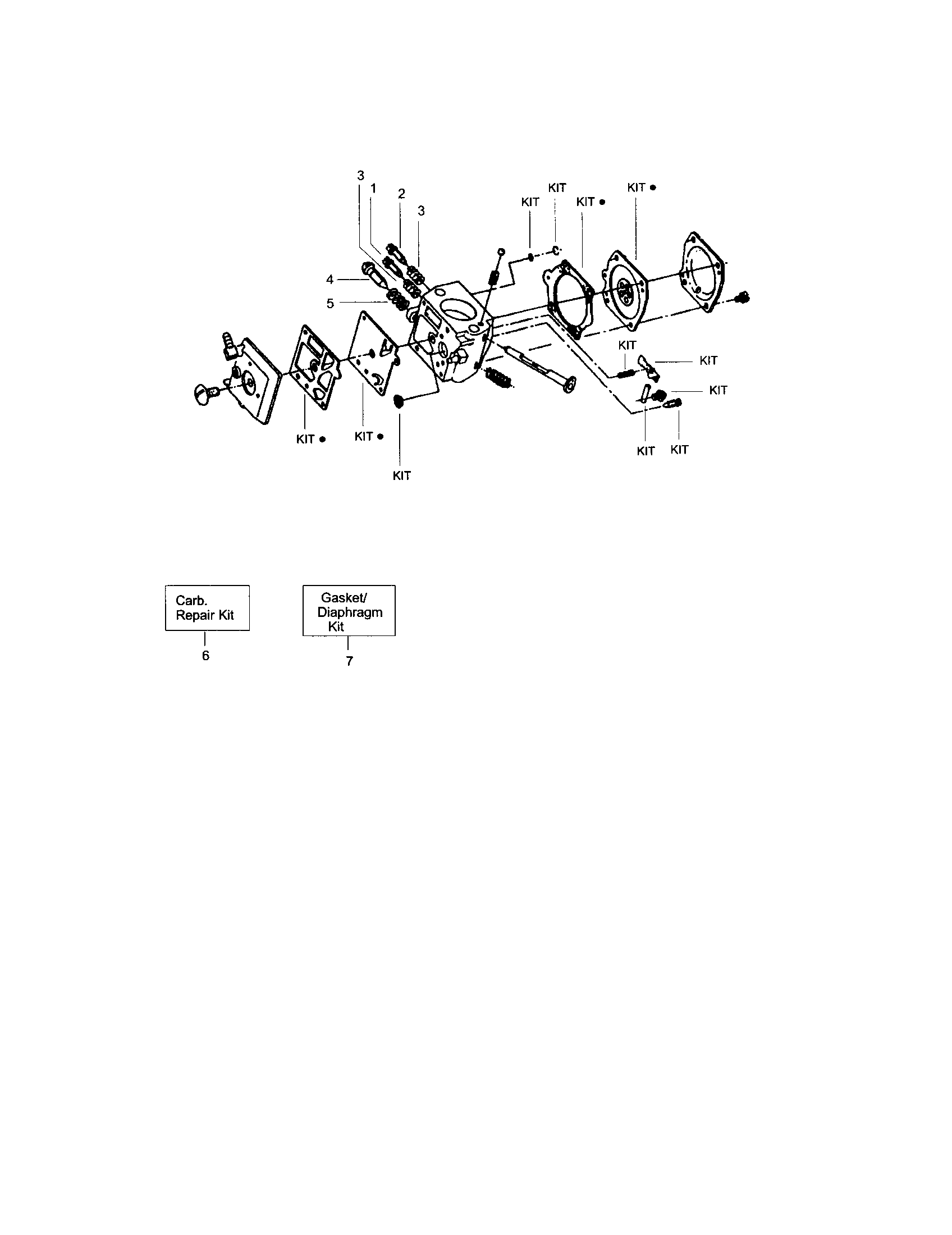 Poulan 3450 carburetor #530069895 (hda-164) diagram