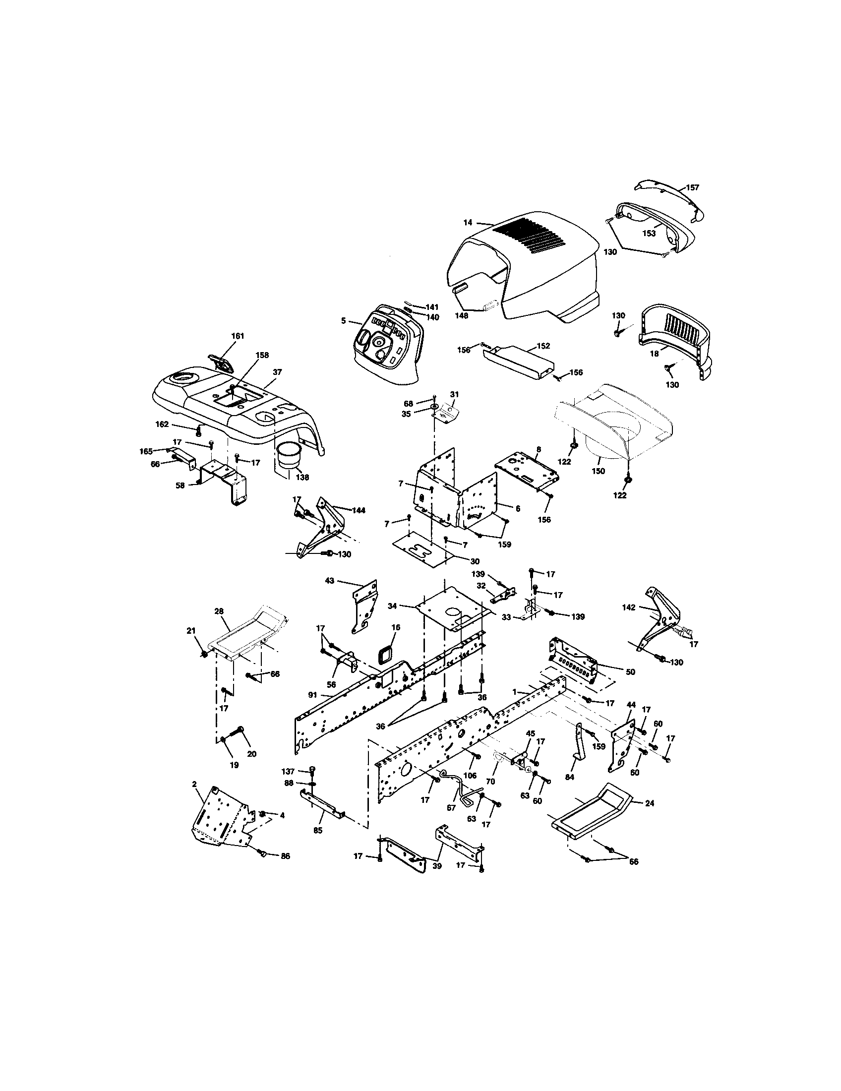 Craftsman 917275970 chassis and enclosures diagram
