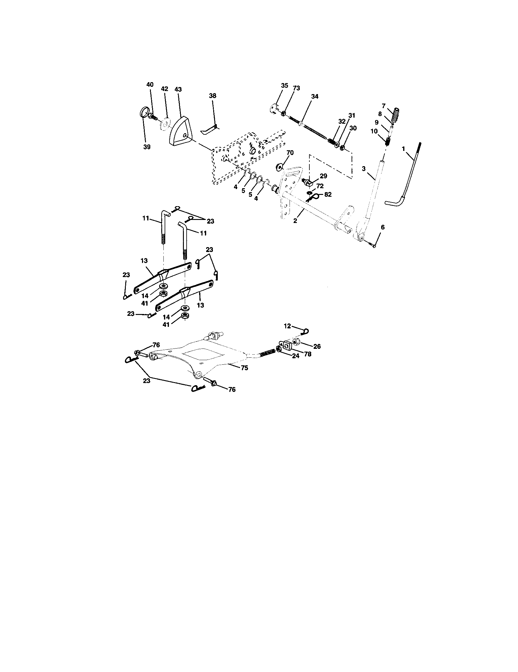 Craftsman 917275970 lift assembly diagram