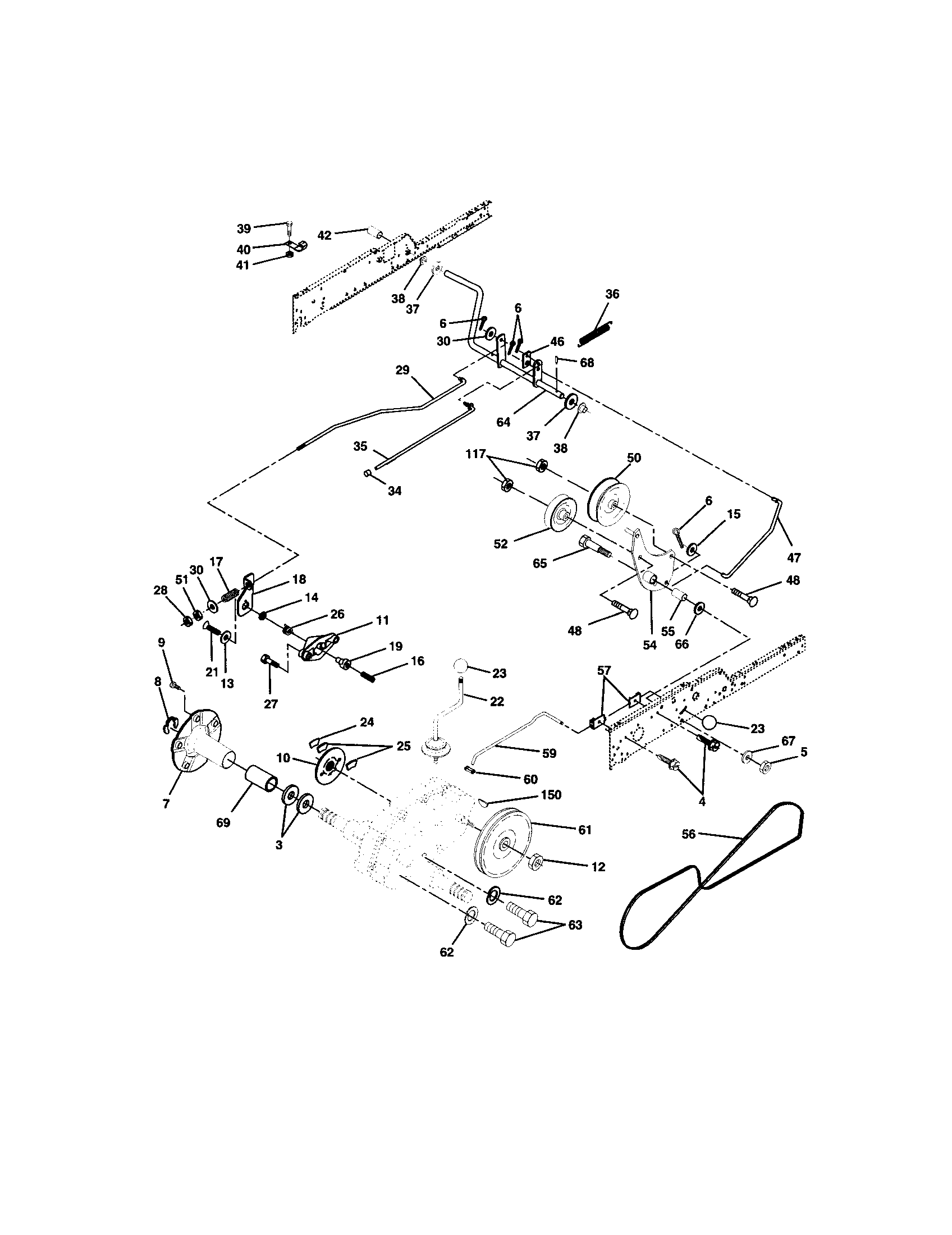 Craftsman 917276030 ground drive diagram