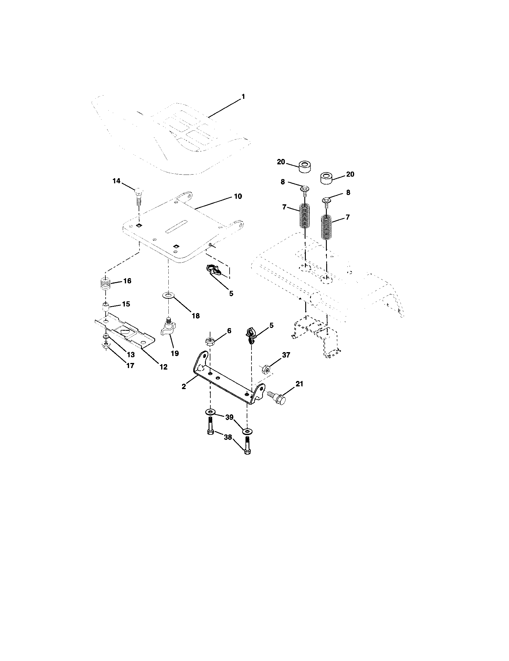 Craftsman 917276030 seat assembly diagram