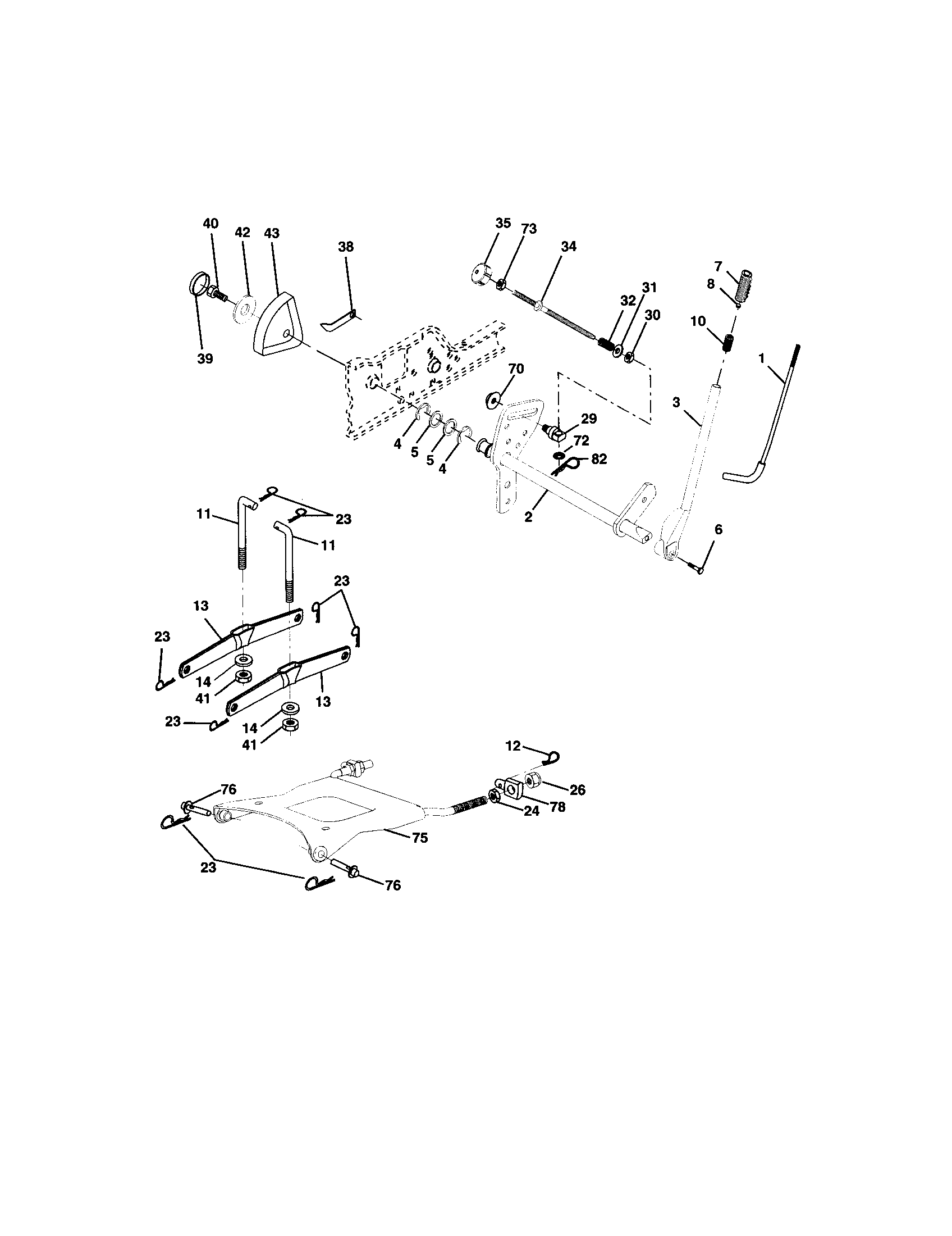 Craftsman 917276030 lift assembly diagram