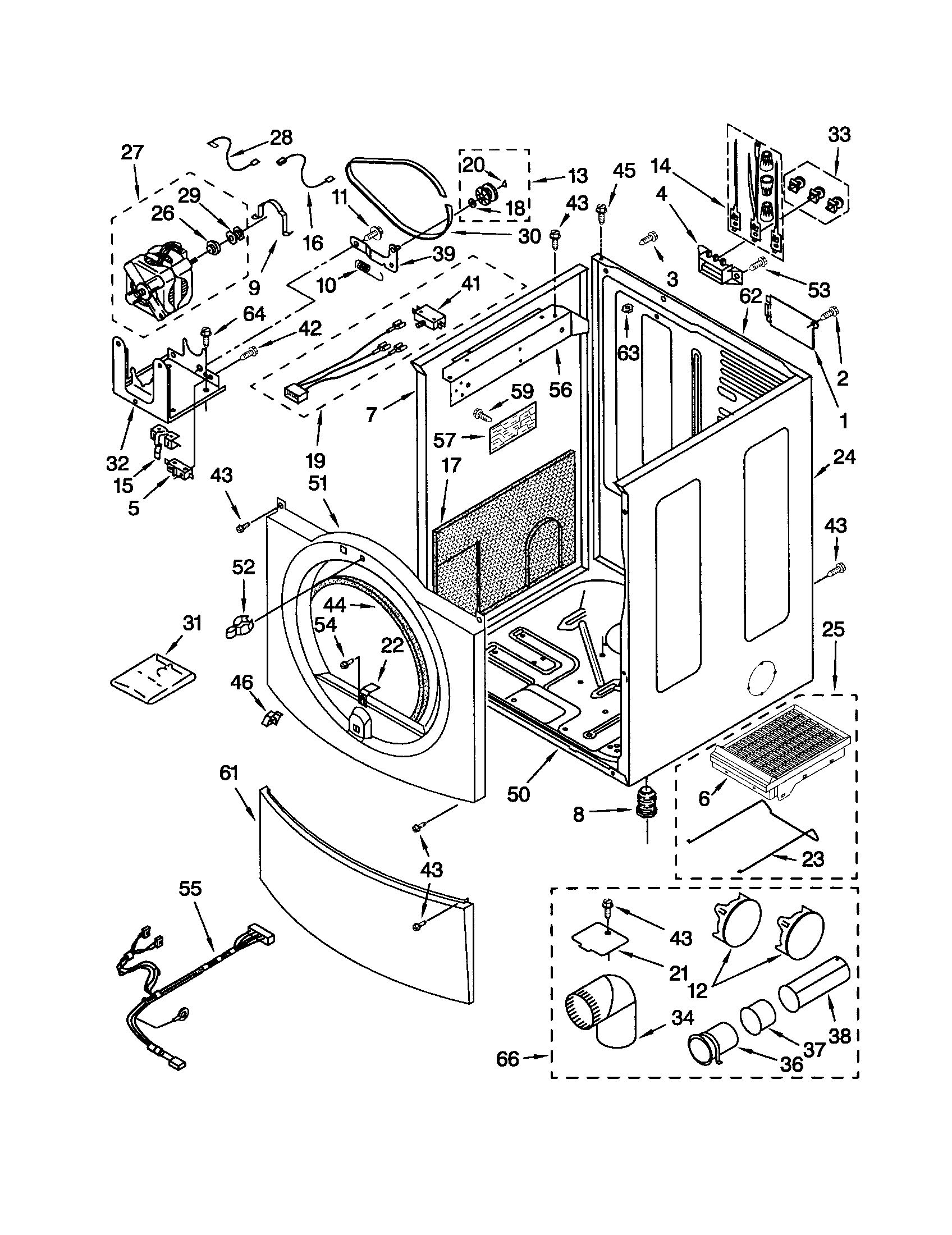 Kenmore 11082822102 cabinet diagram