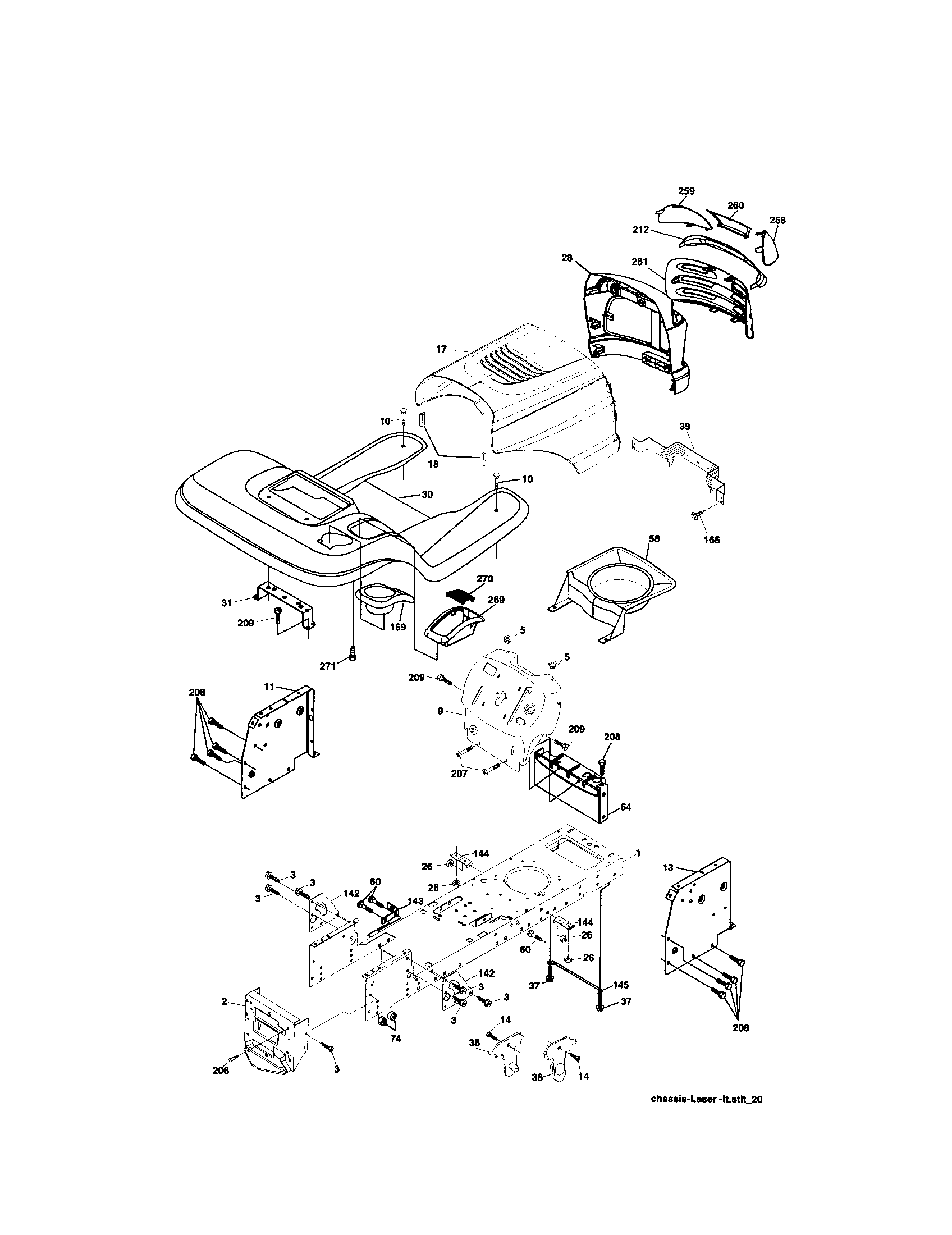 Craftsman 917272860 chassis and enclosures diagram