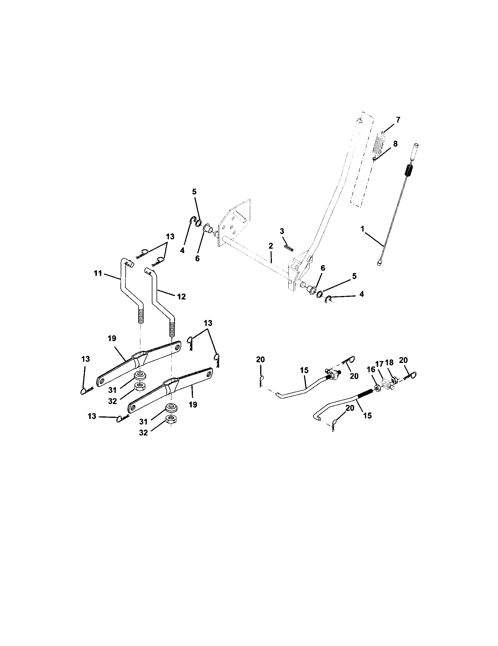 Craftsman 917272860 lift assembly diagram