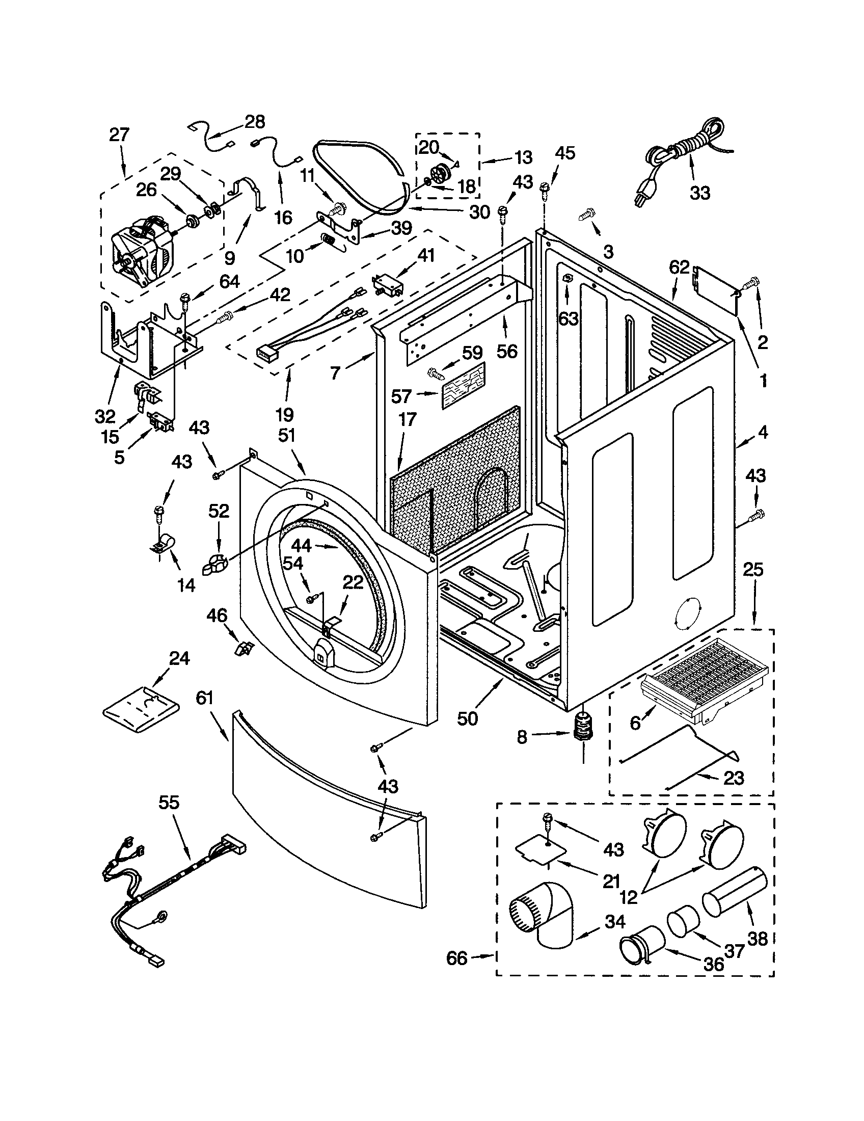 Kenmore 11092826102 cabinet diagram