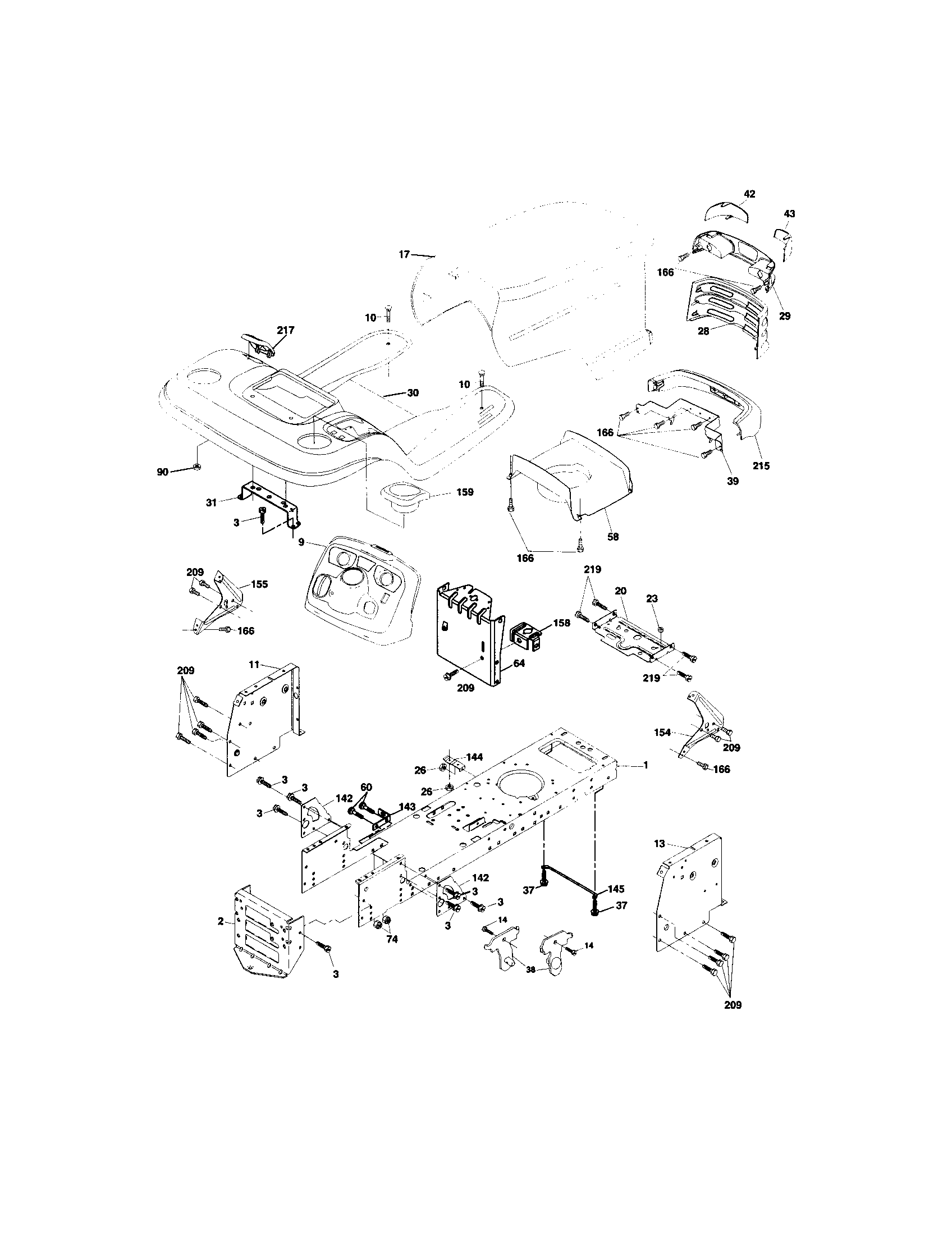 Craftsman 917273280 chassis and enclosures diagram