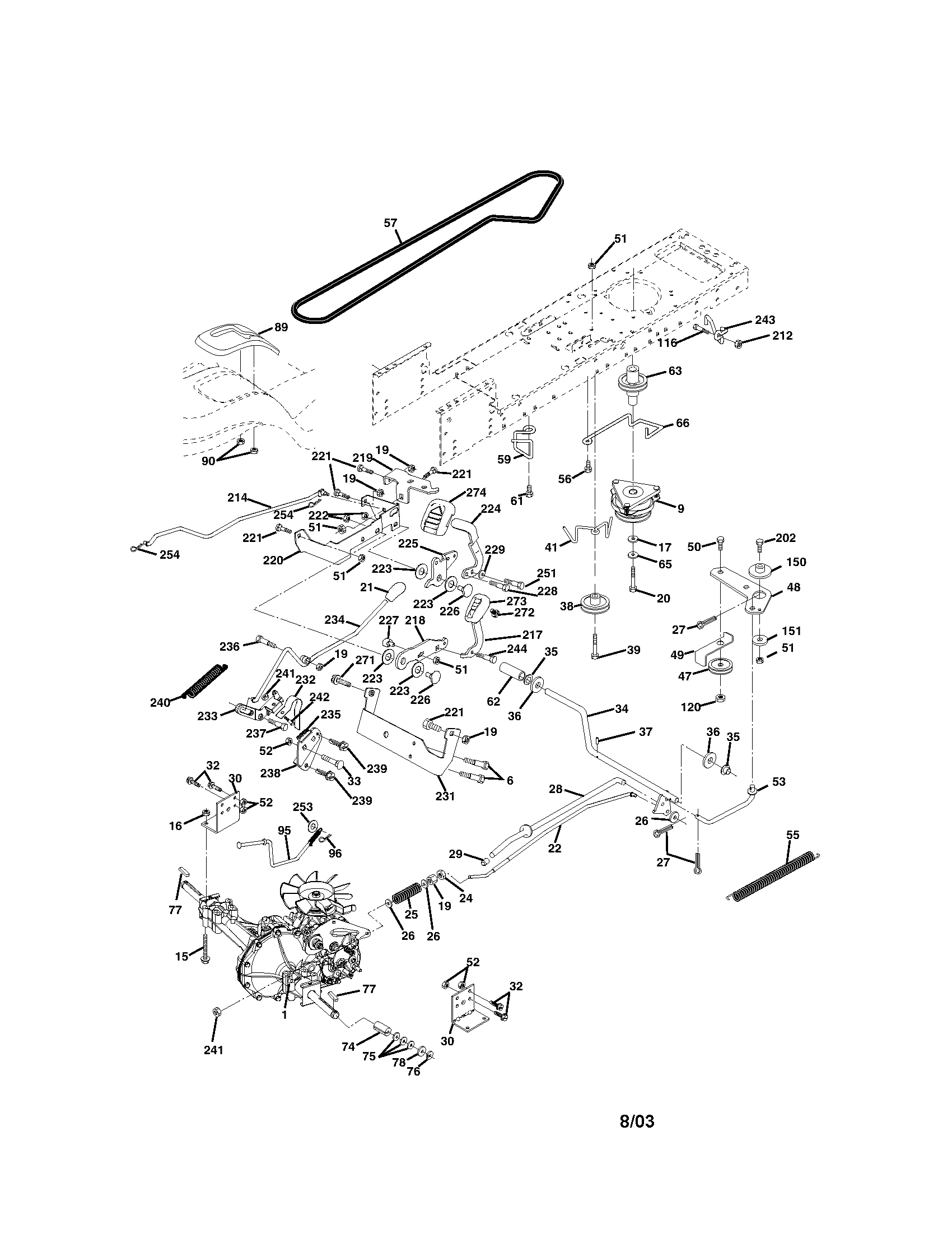 Craftsman 917273280 ground drive diagram