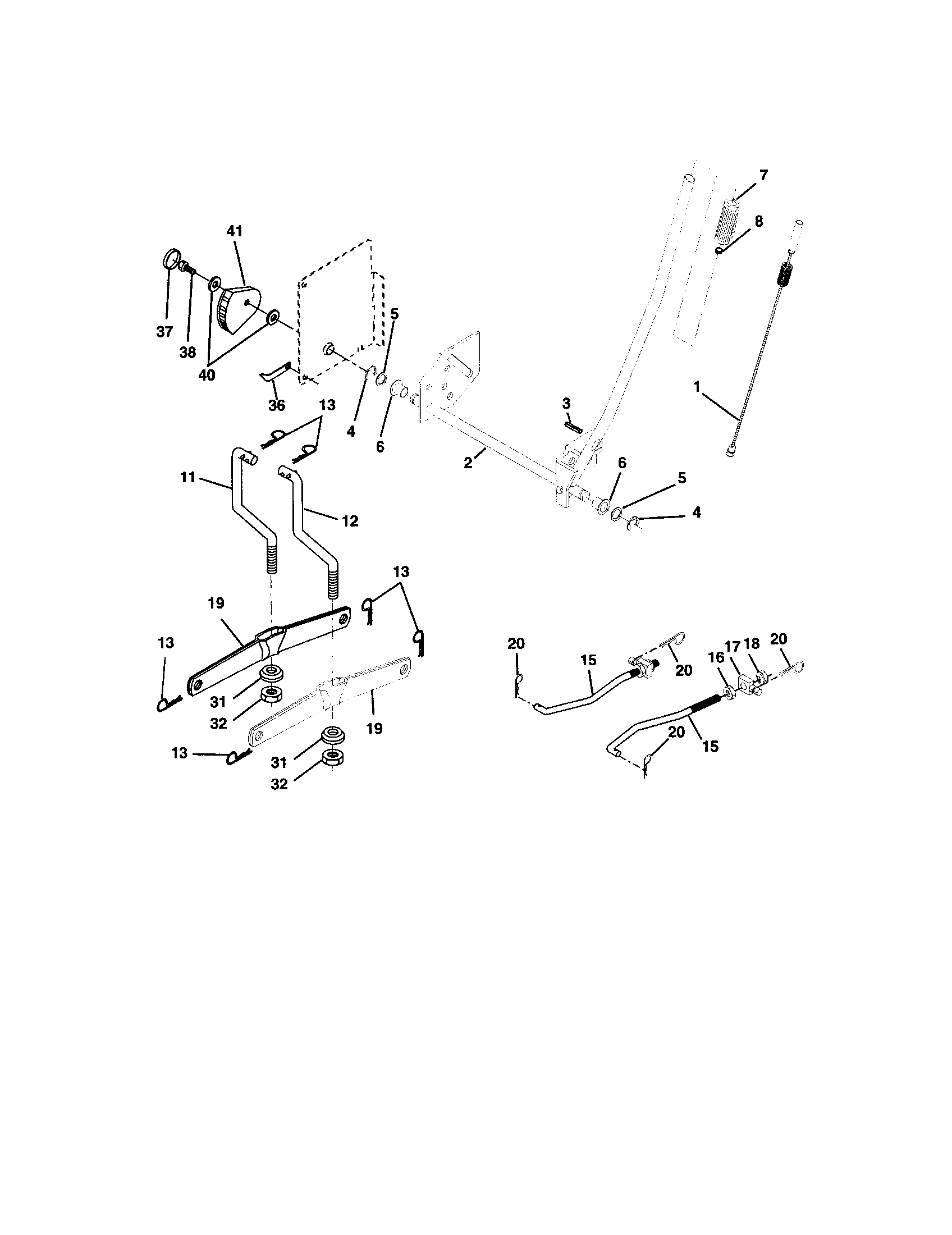 Craftsman 917273280 lift assembly diagram