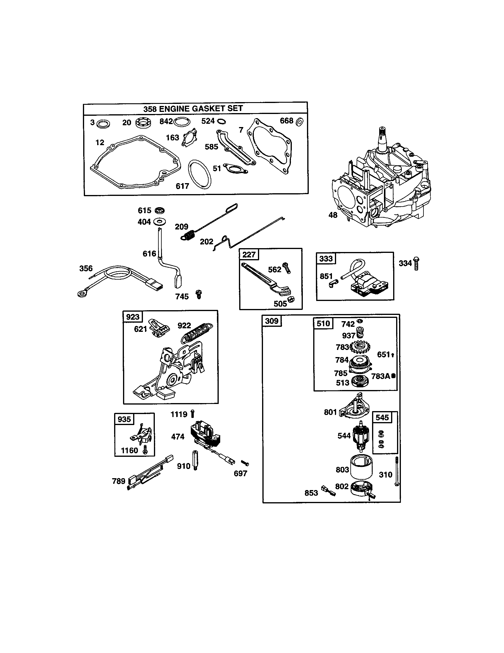 Craftsman 917378402 short block/motor-starter diagram