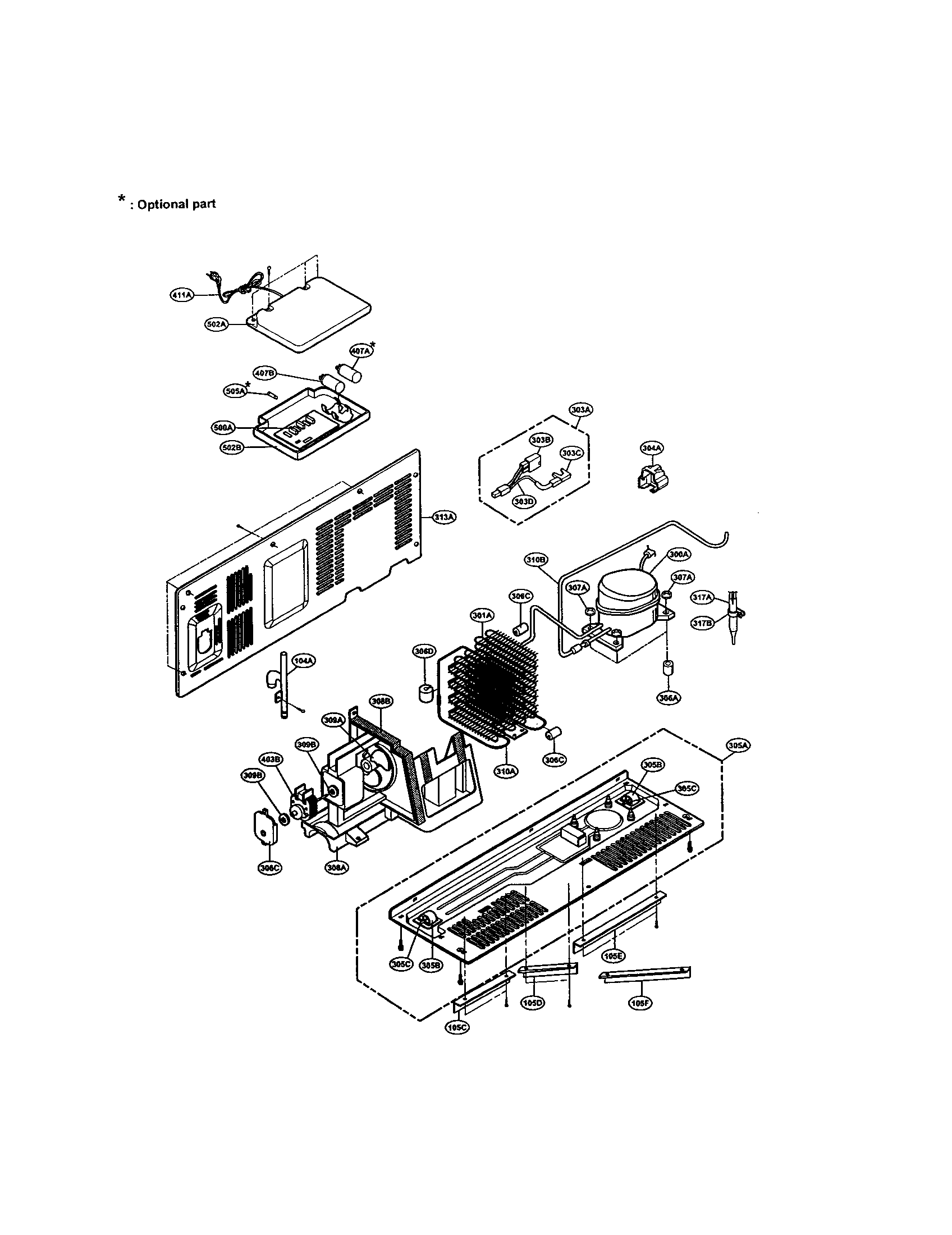 LG LRSPC2031NI machine compartment diagram