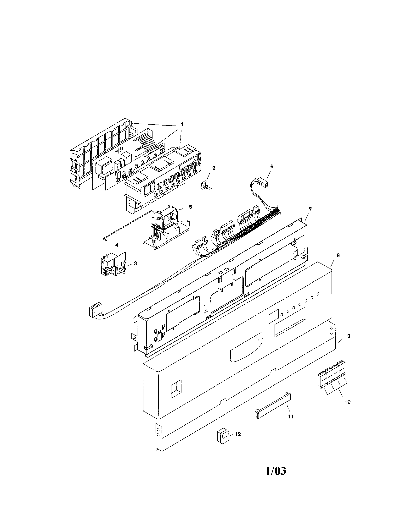 Bosch SHI4306UC/11 (FD 8003) fascia panel diagram