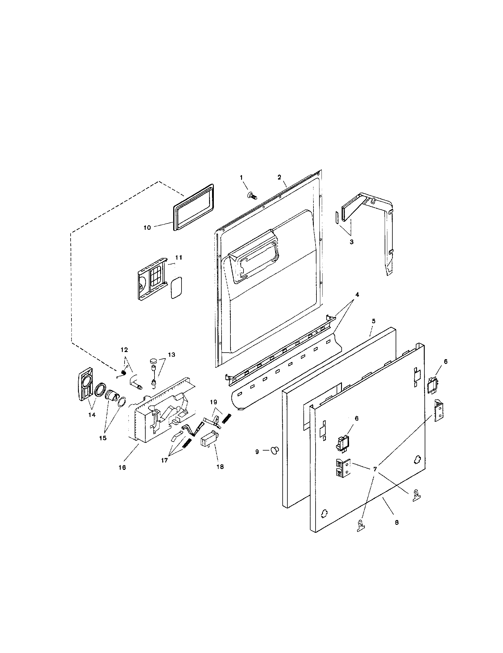 Bosch SHI4306UC/11 (FD 8003) door assembly diagram