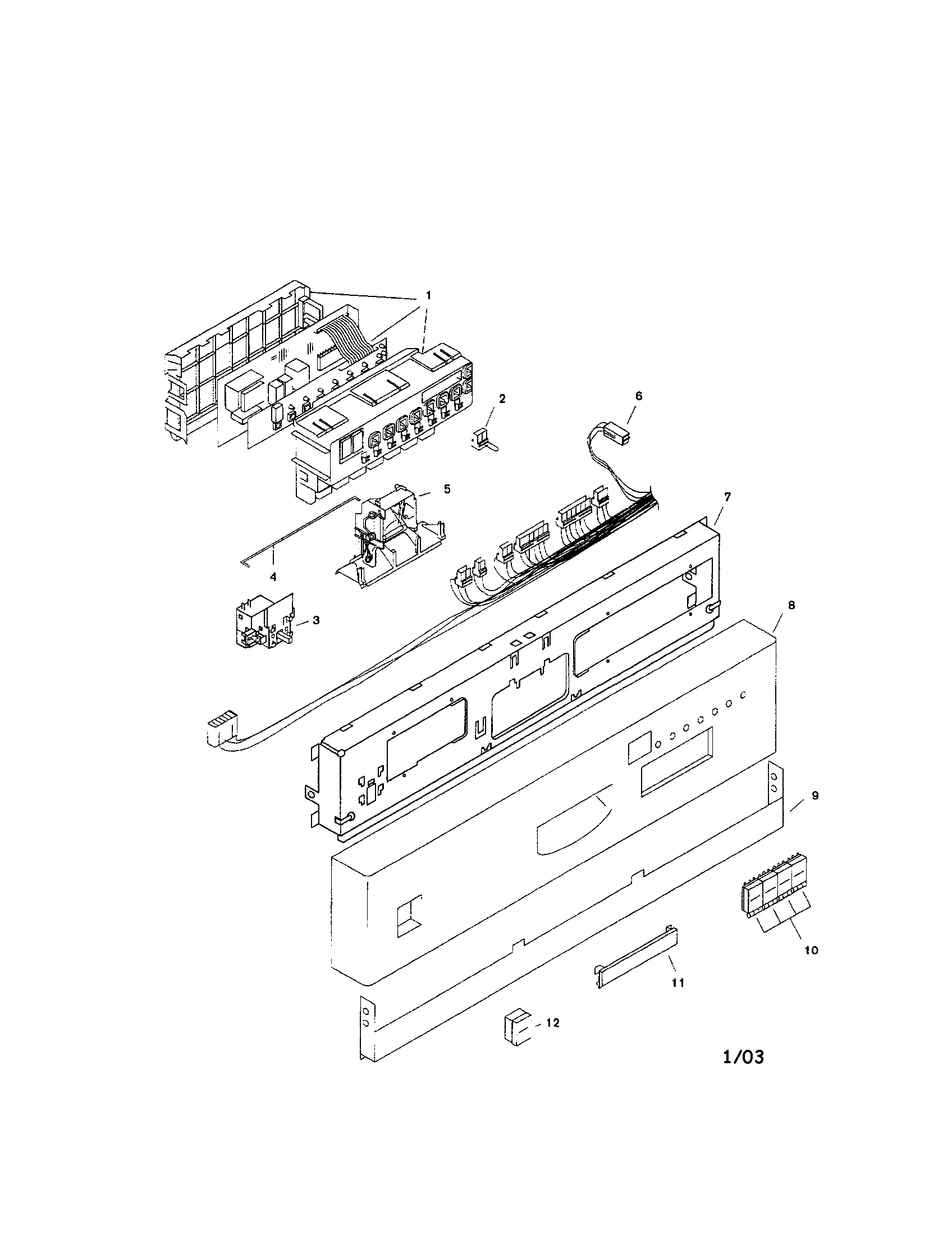 Bosch SHI4306UC/06 (FD8002) fascia panel diagram