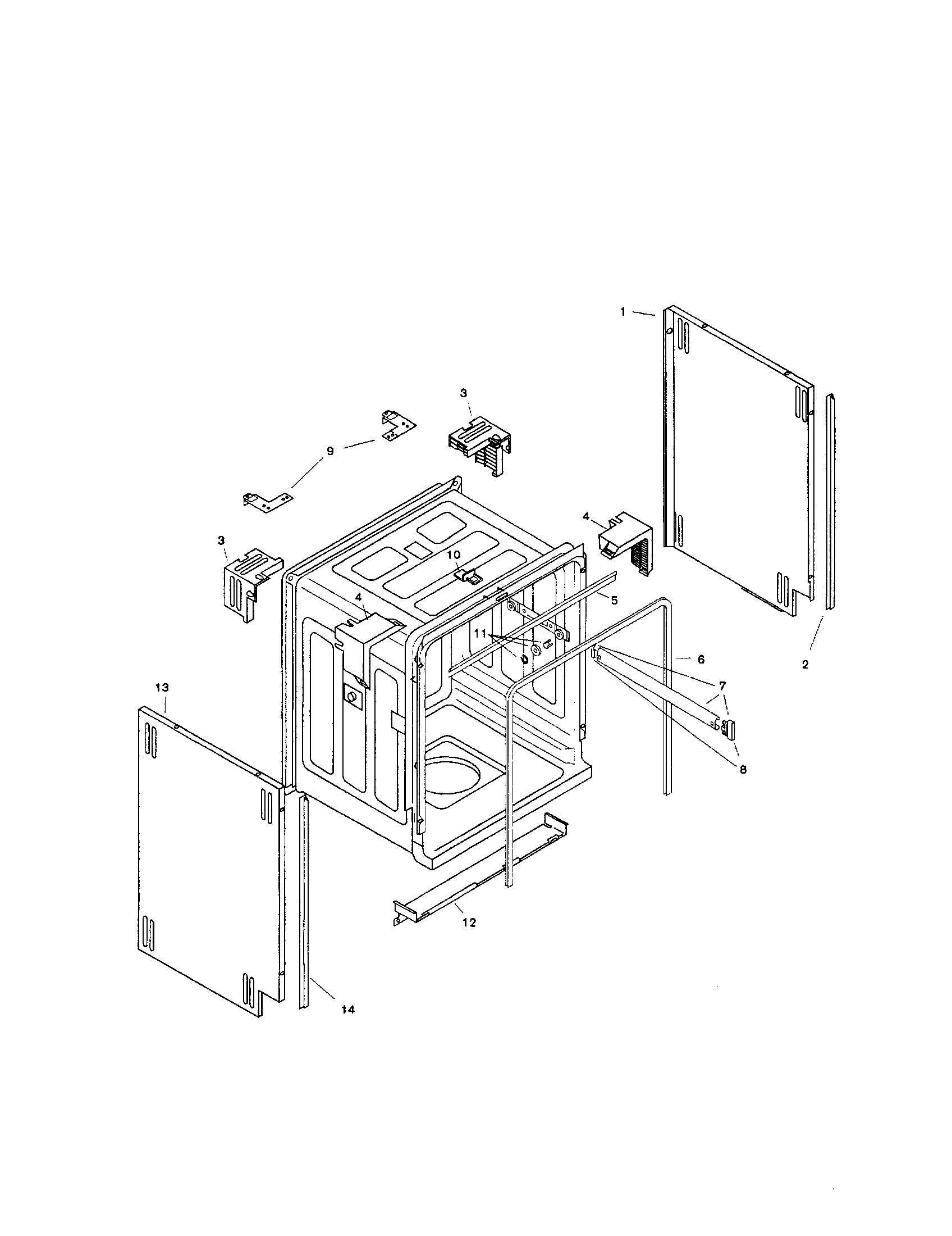 Bosch SHI4306UC/06 (FD8002) tank assembly diagram