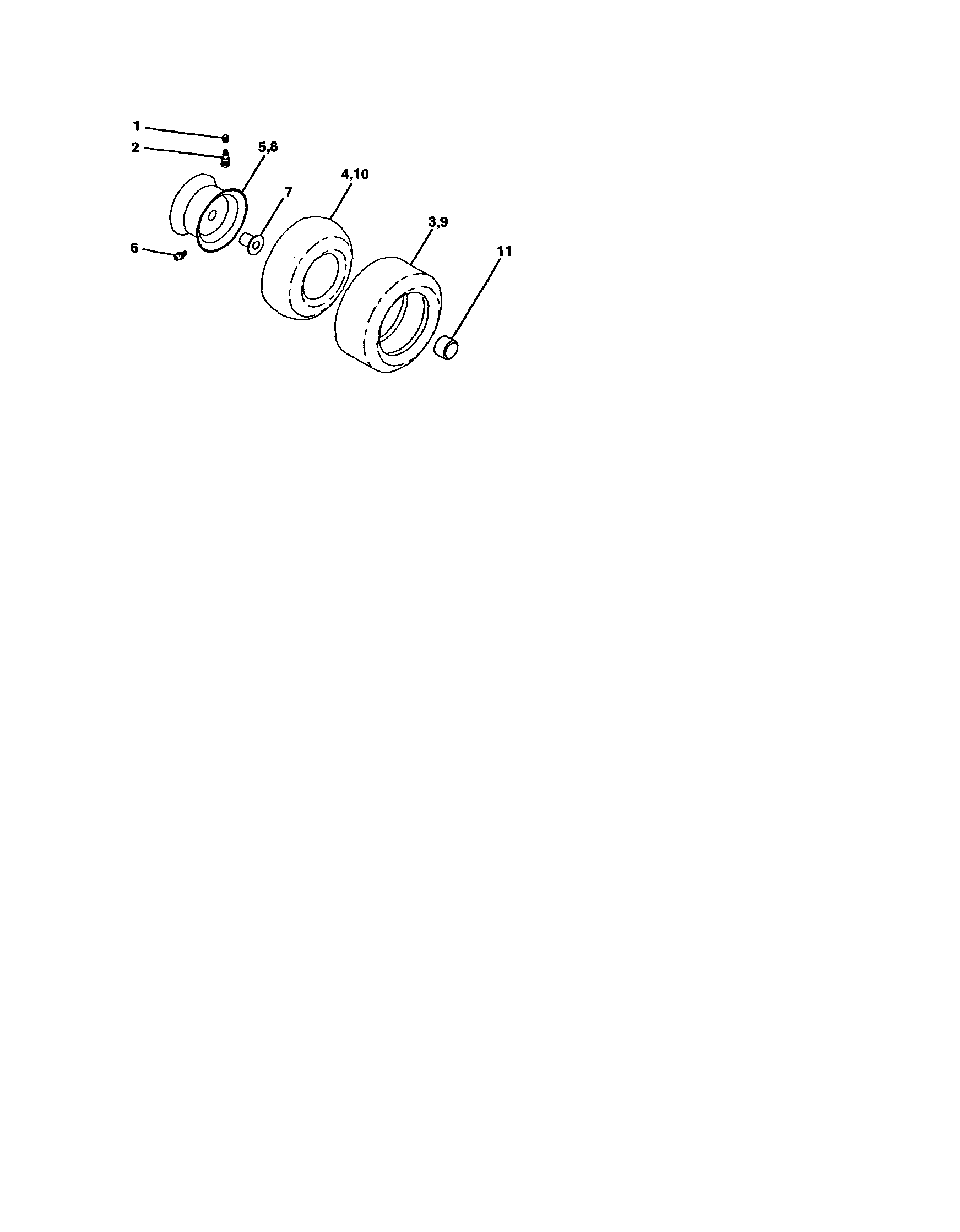 Craftsman 917277101 wheels and tires diagram