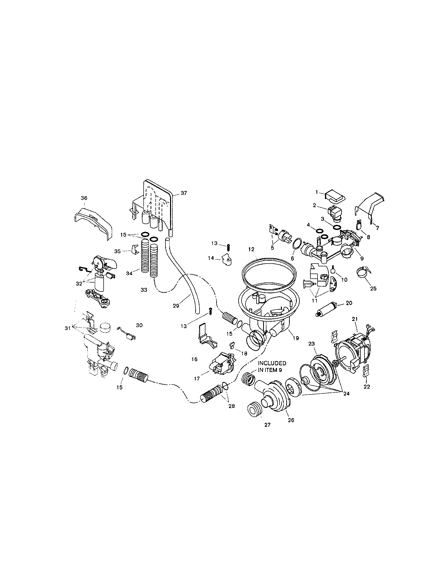 Bosch SHV6803UC/12 (FD 8105) component assemblies diagram