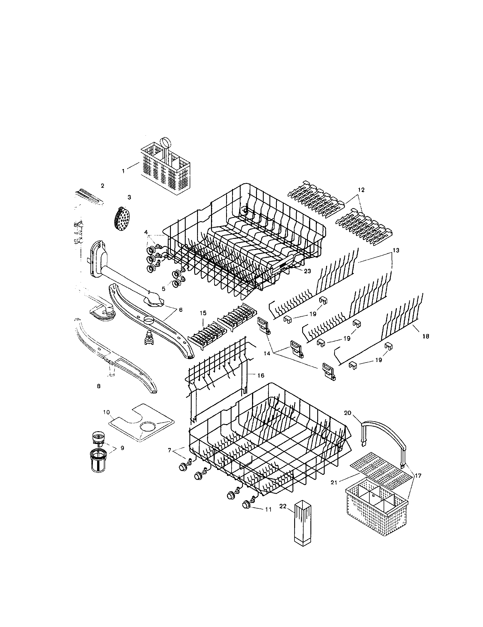 Bosch SHV6803UC/12 (FD 8105) racks diagram