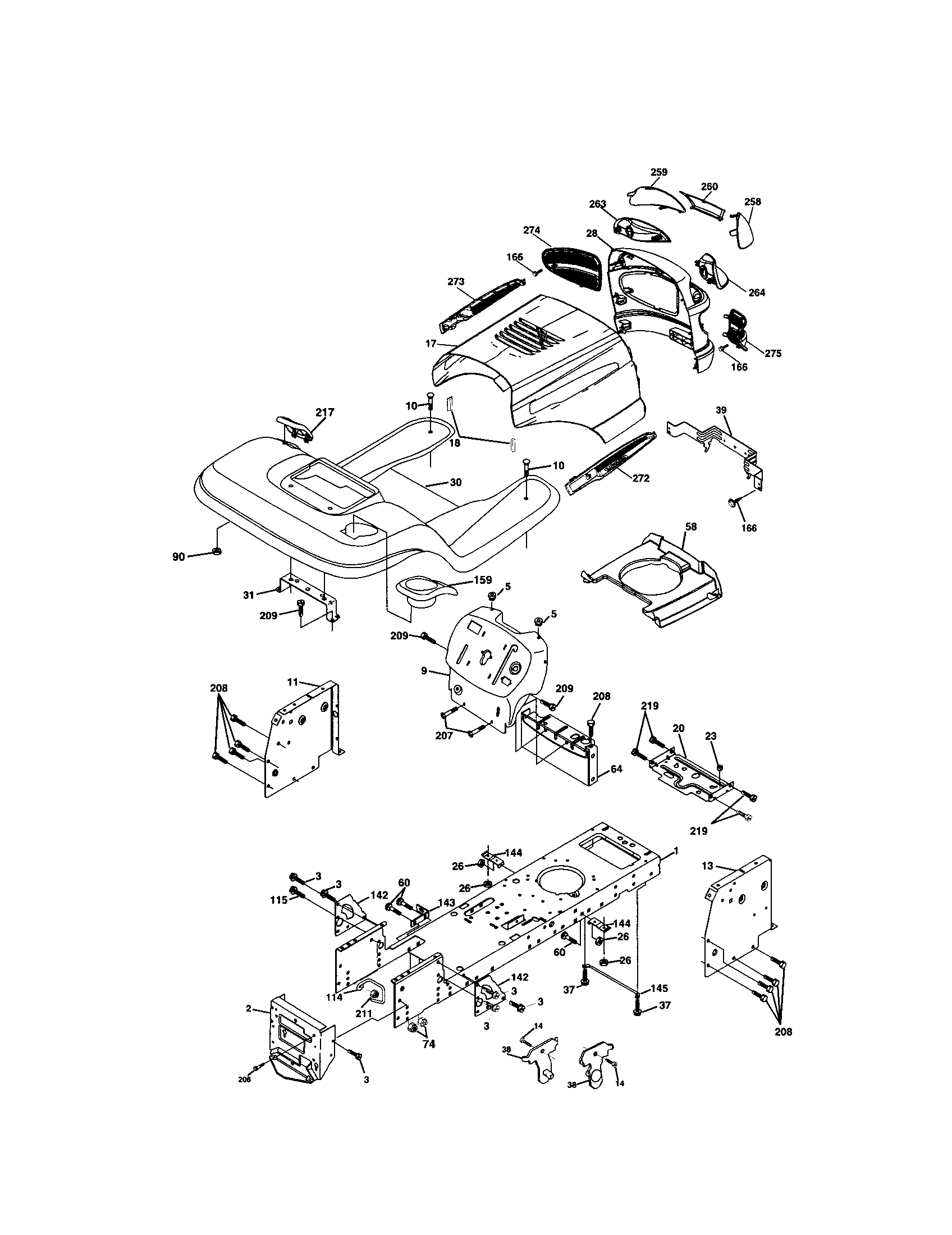 Craftsman 917273470 chassis/enclosures diagram
