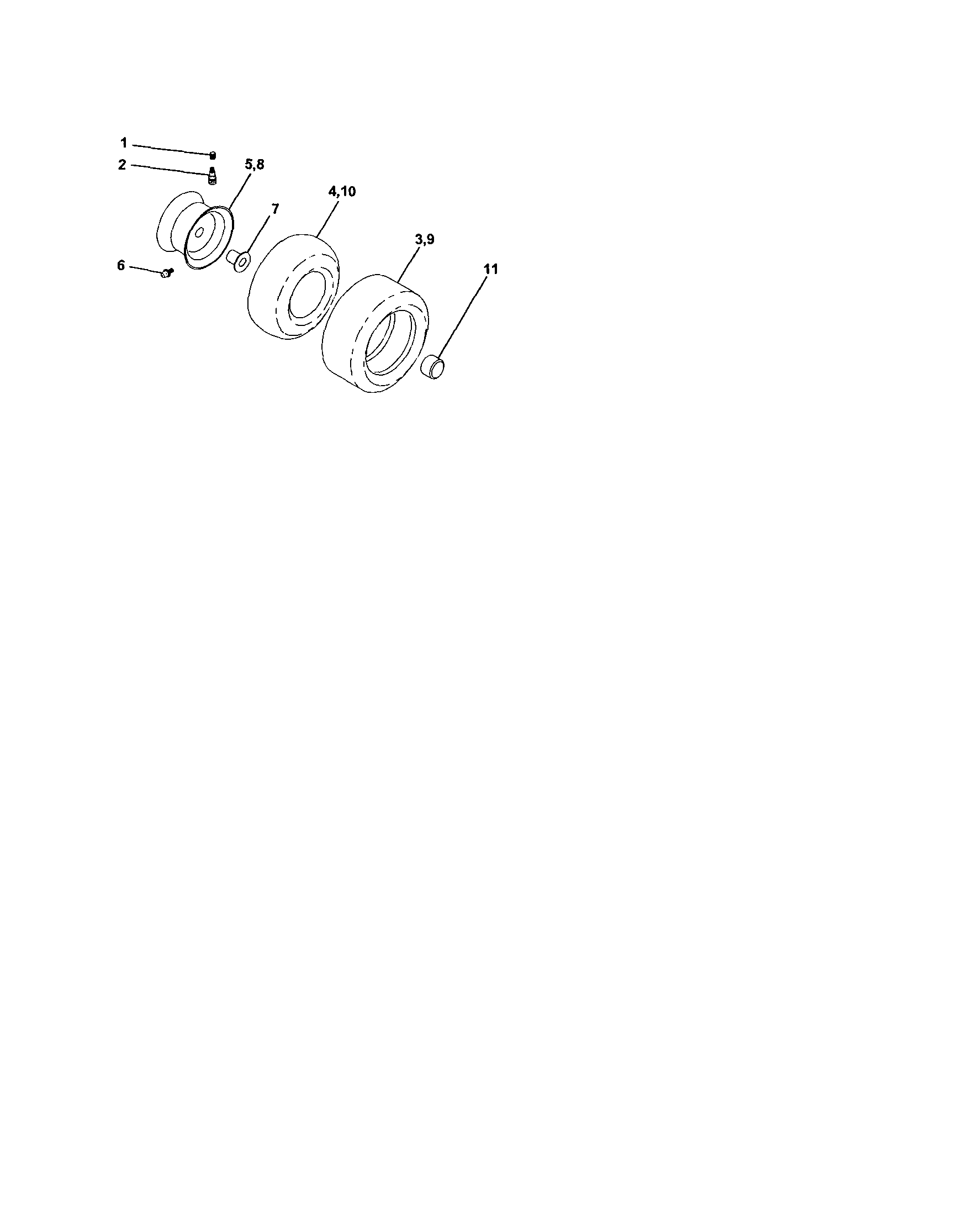 Craftsman 917273460 wheels and tires diagram