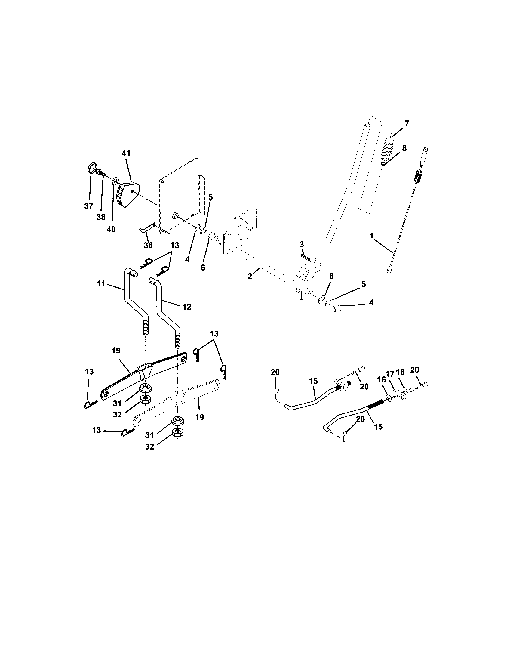 Craftsman 917273460 lift assembly diagram