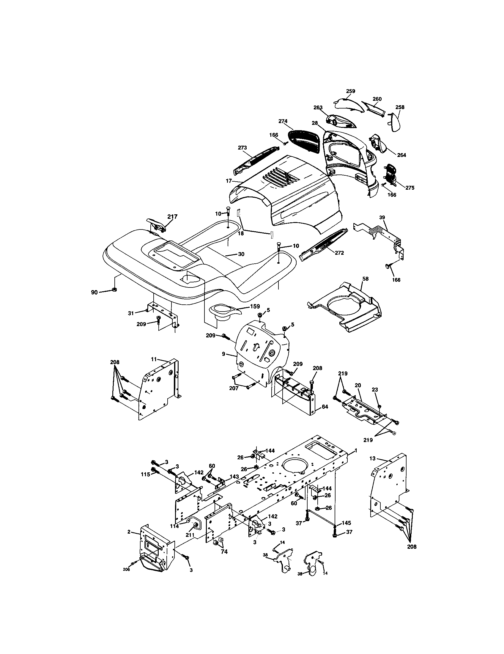 Craftsman 917273450 chassis and enclosures diagram