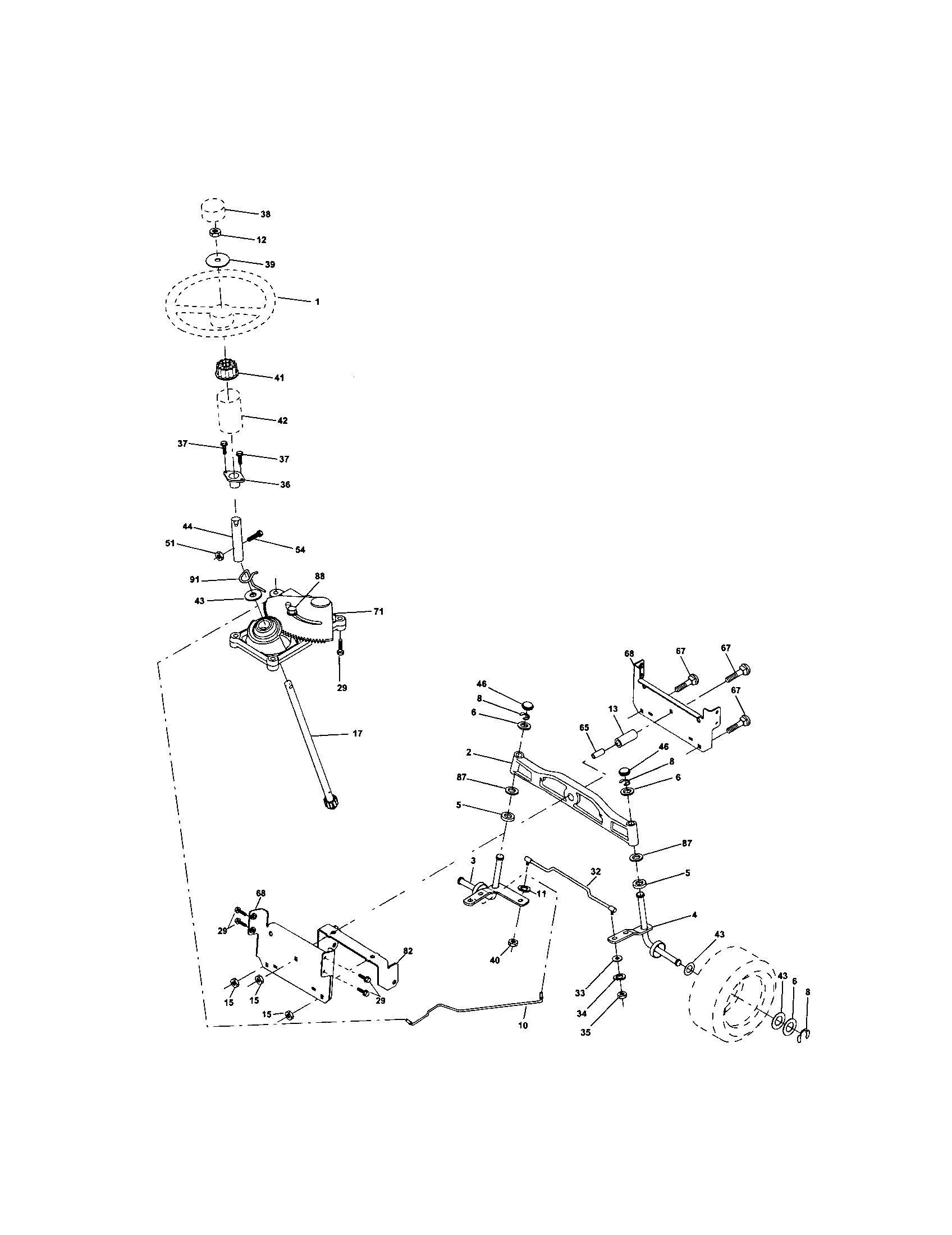 Craftsman 917273450 steering diagram