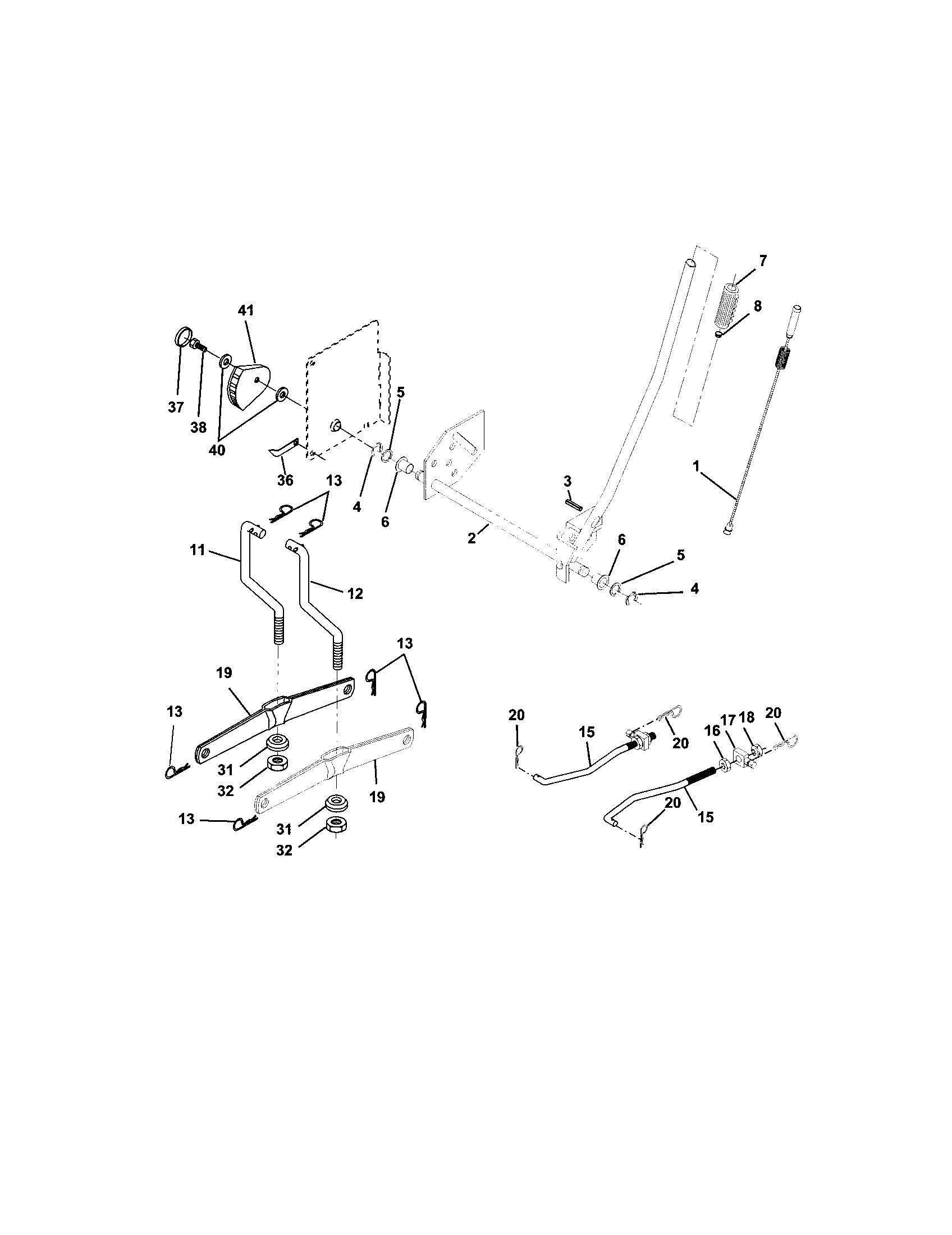 Craftsman 917273450 lift assembly diagram