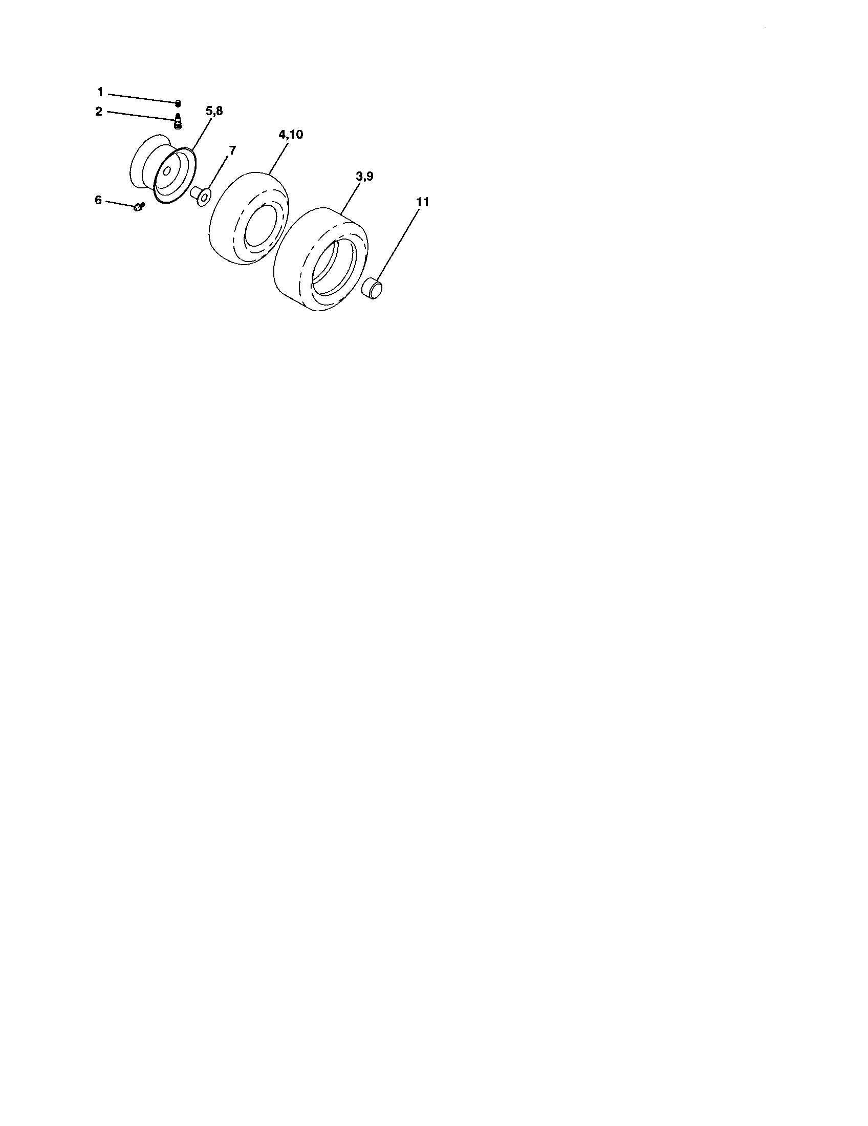 Poulan 917279370 wheels and tires diagram