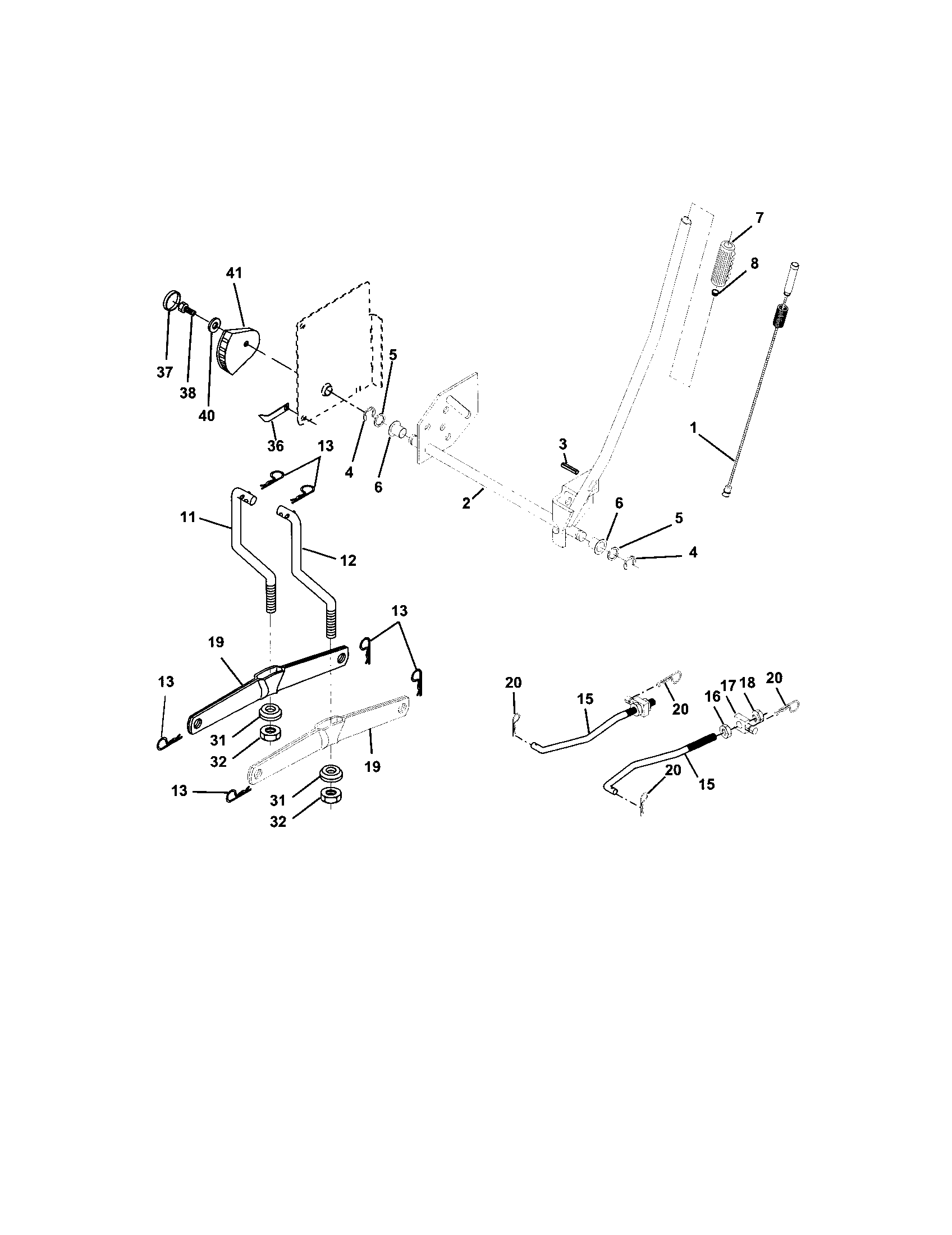 Craftsman 917273500 lift assembly diagram