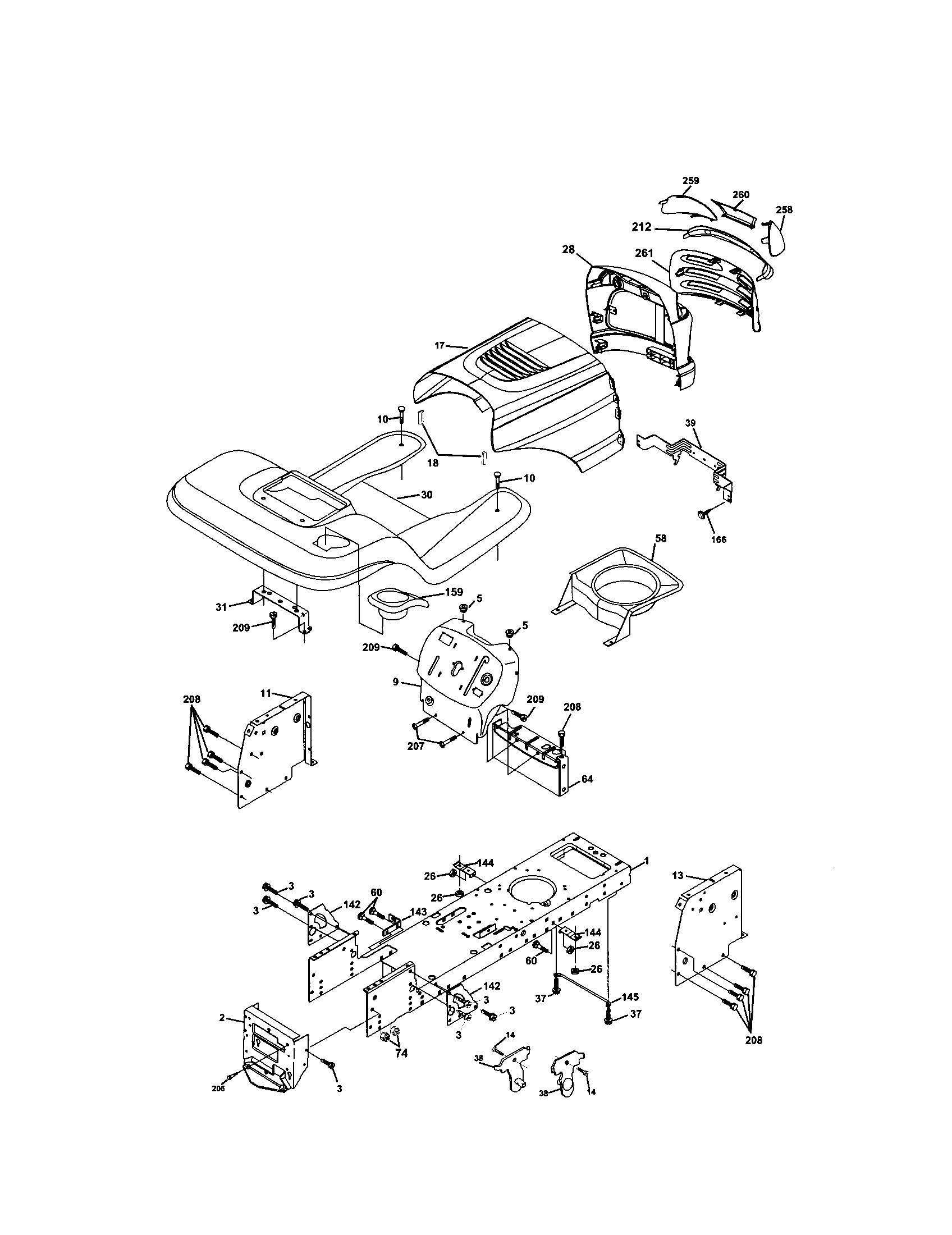 Craftsman 917273160 chassis and enclosures diagram